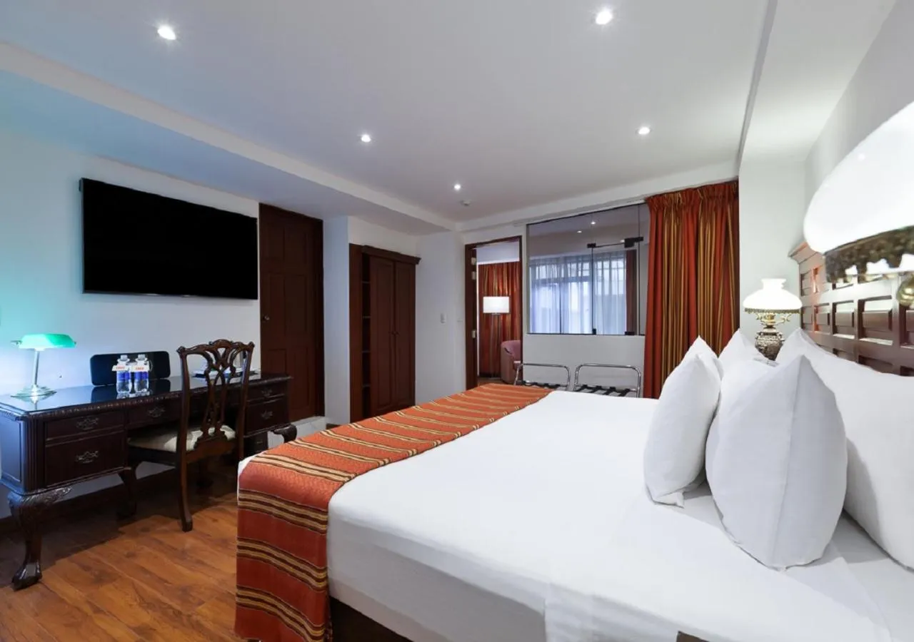 Bed in Terra Andina Colonial Mansion