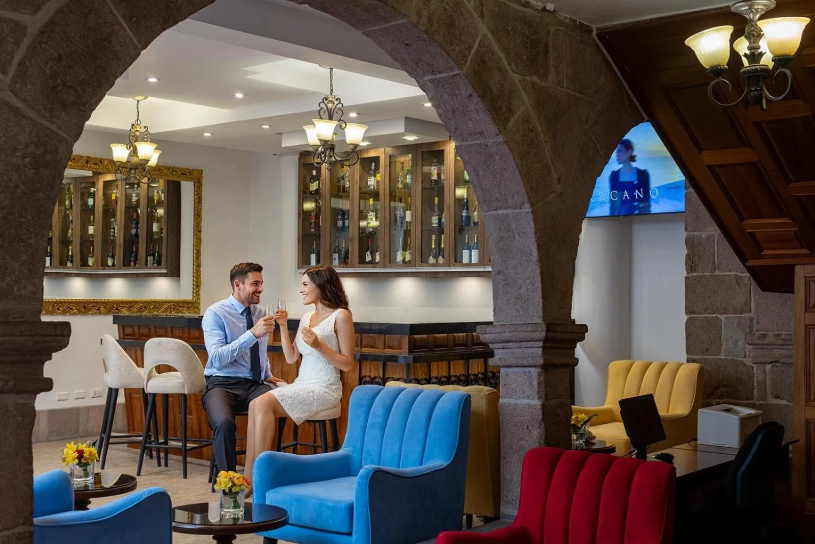 Lounge or bar in Terra Andina Colonial Mansion