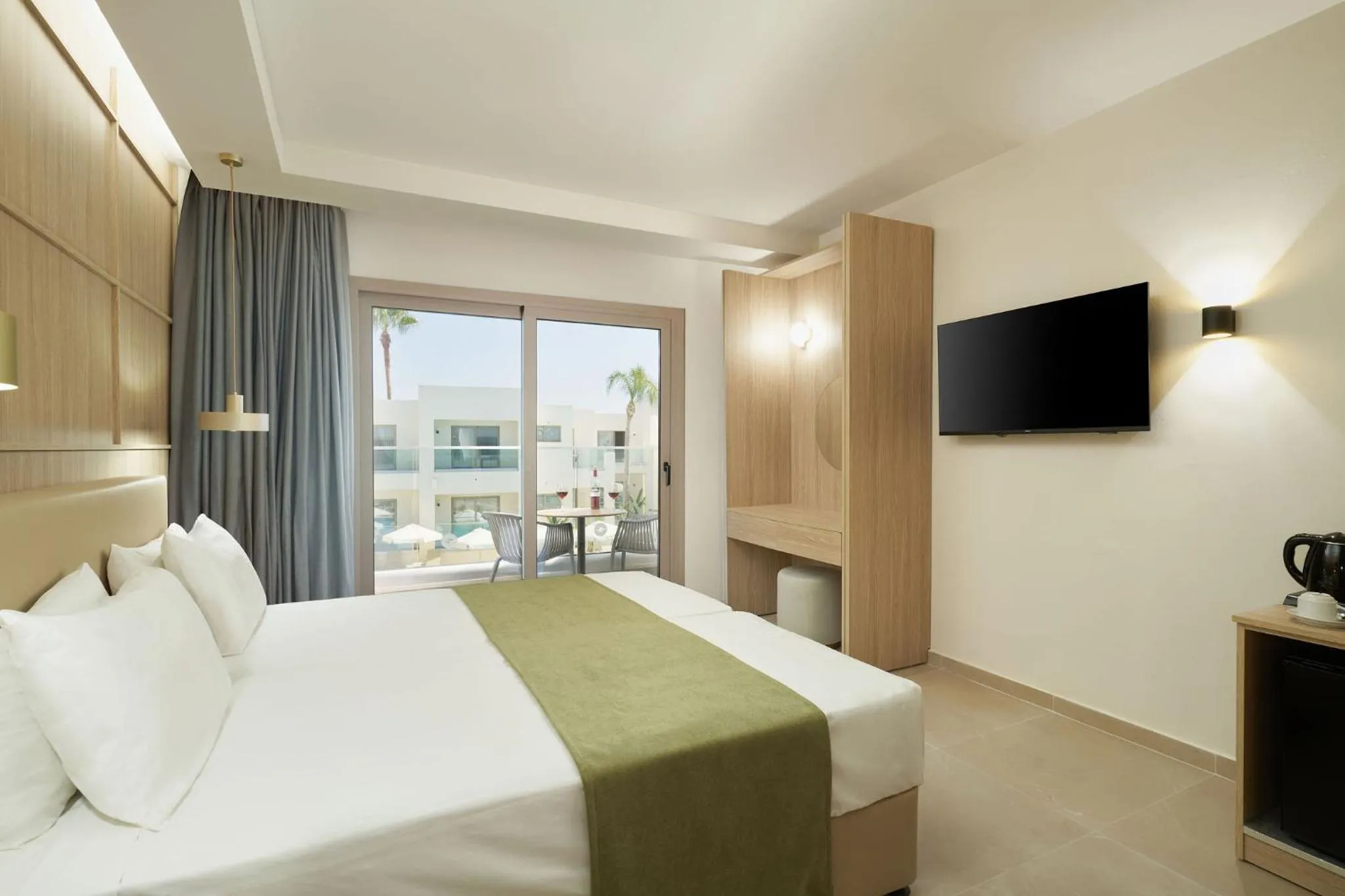 View (from property/room), Bed in Eleni Holiday Resort