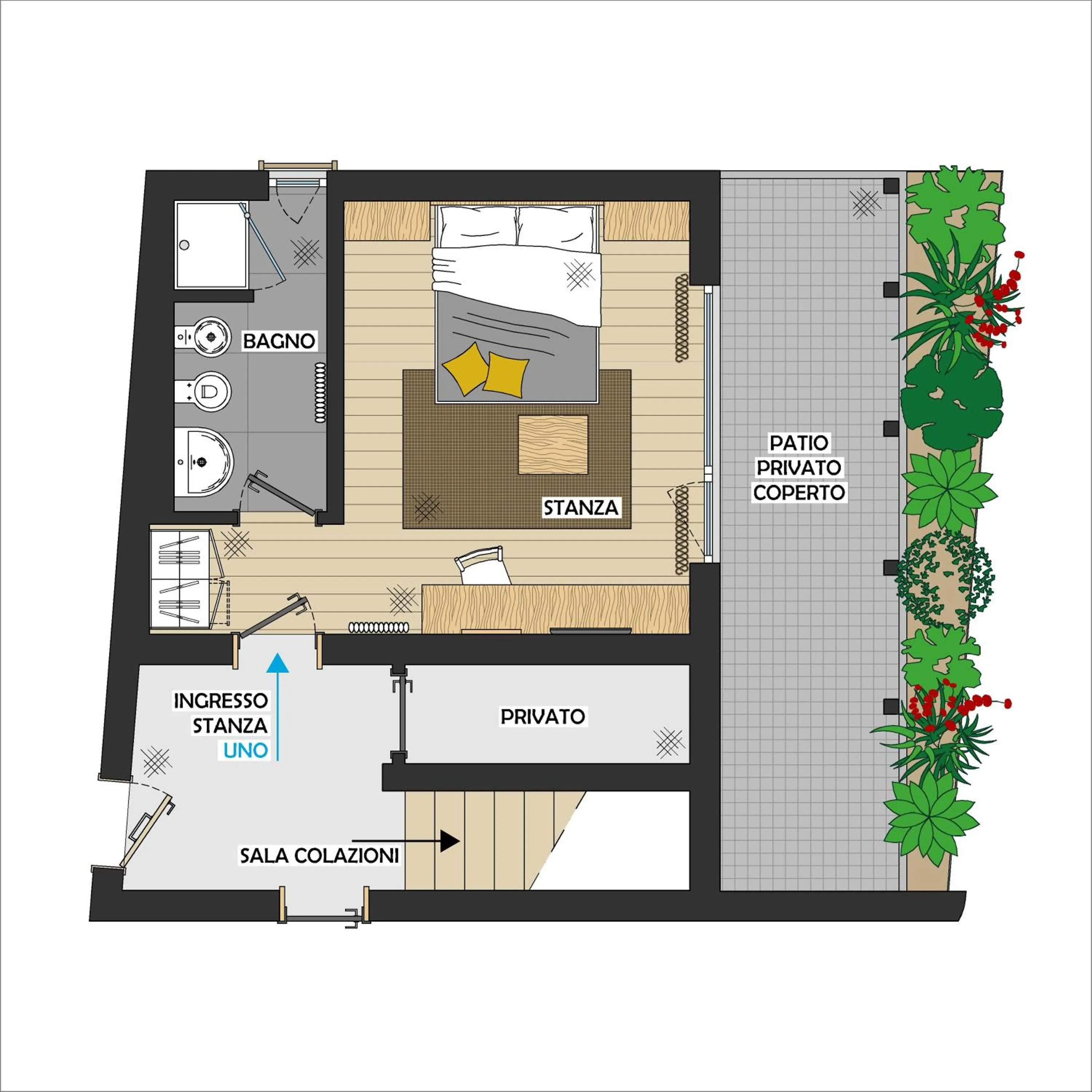 Floor plan in B&B Lupo