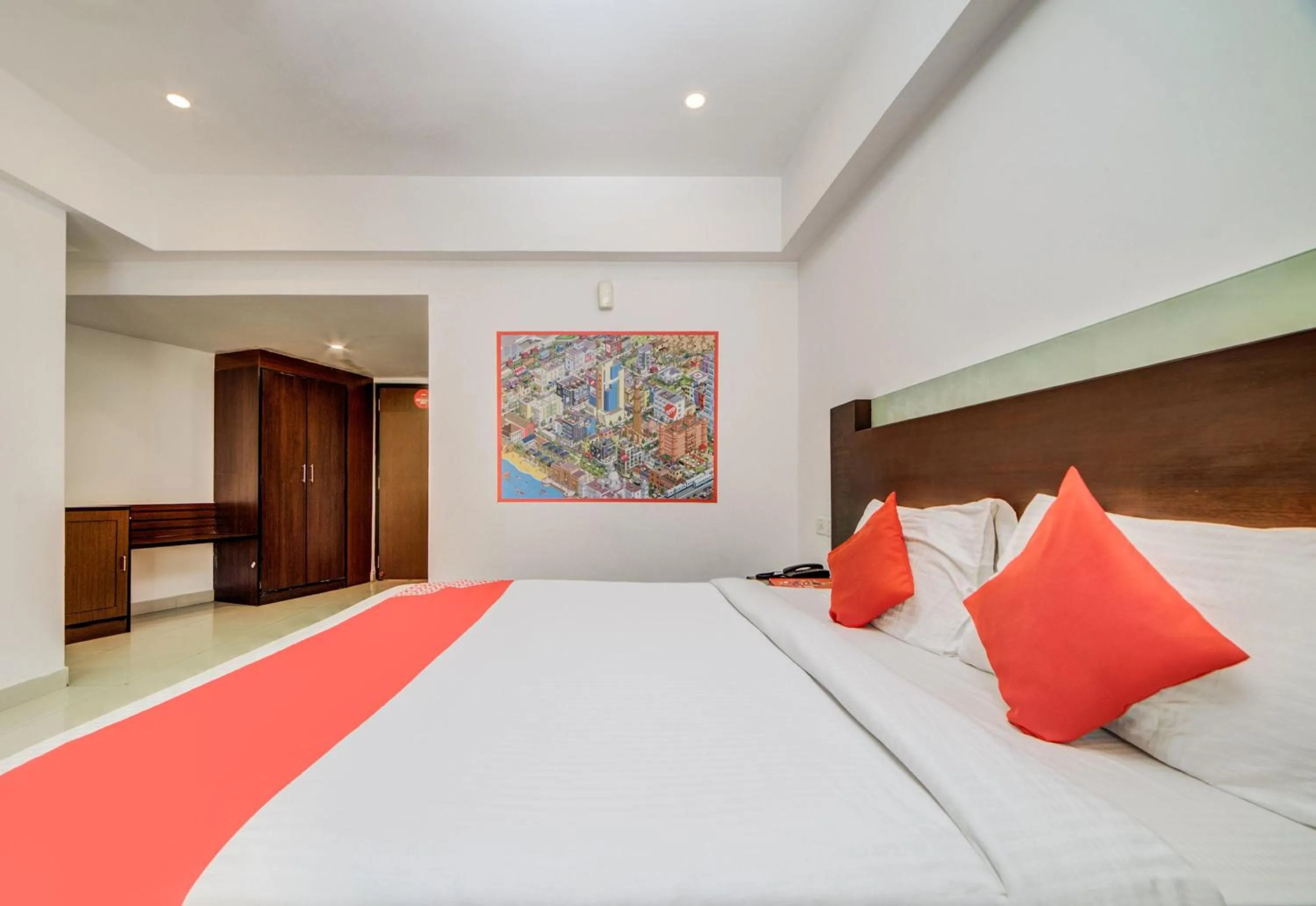 Bedroom, Bed in Hotel O Kachiguda Railway Station