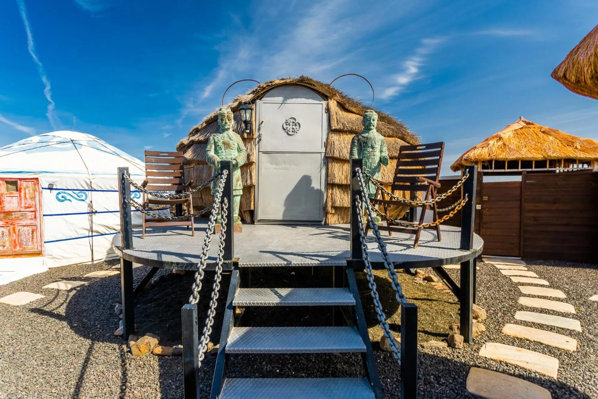 Living room in Finca De Arrieta Village - Yurts and Stone Cottages - Shared Pool - Walking distance to Arrieta Beach - Off Grid