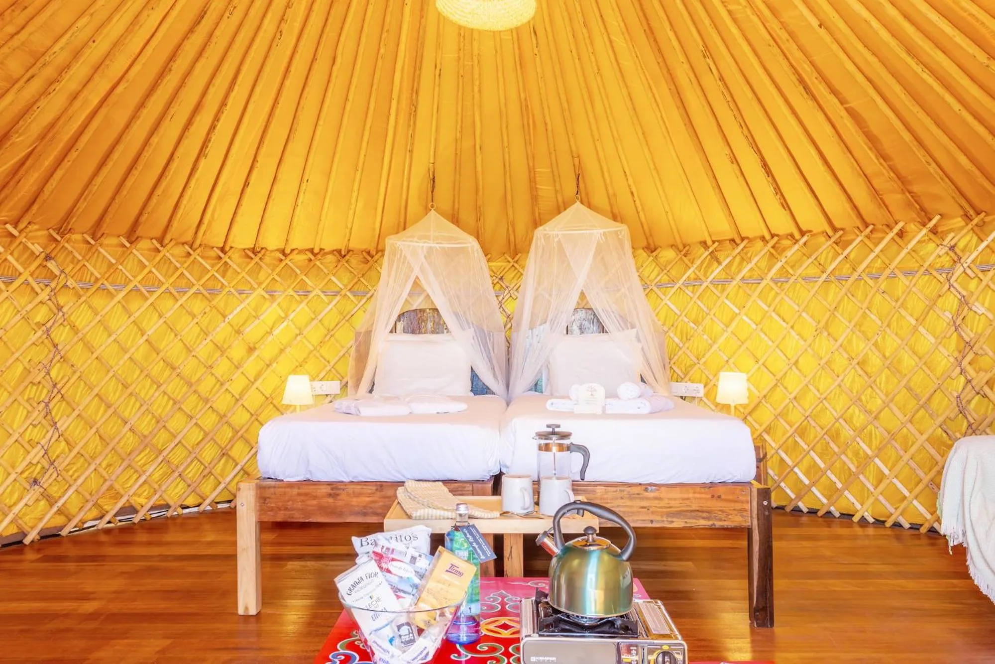 Bed in Finca De Arrieta Village - Yurts and Stone Cottages - Shared Pool - Walking distance to Arrieta Beach - Off Grid