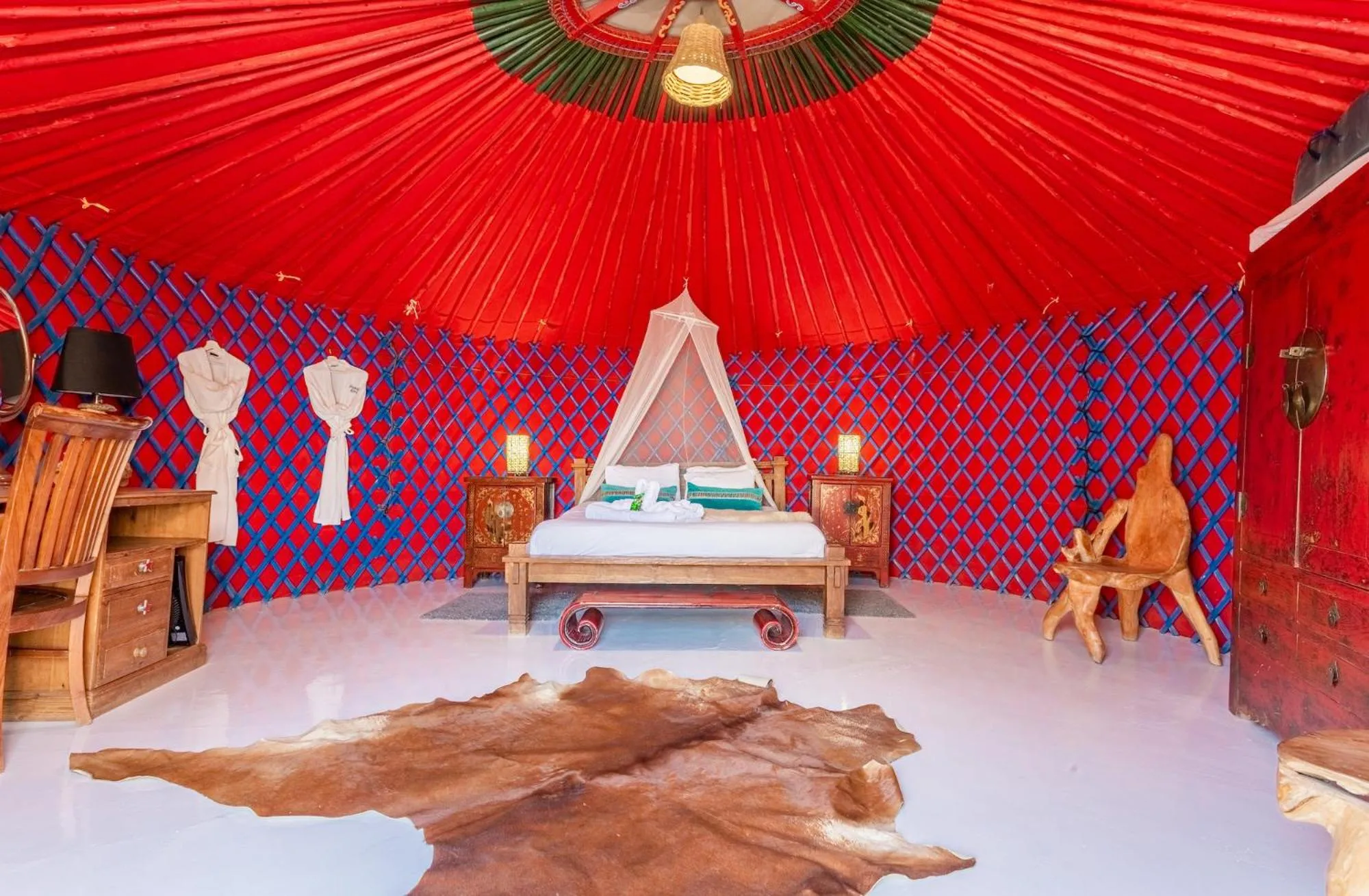 Bed in Finca De Arrieta Village - Yurts and Stone Cottages - Shared Pool - Walking distance to Arrieta Beach - Off Grid