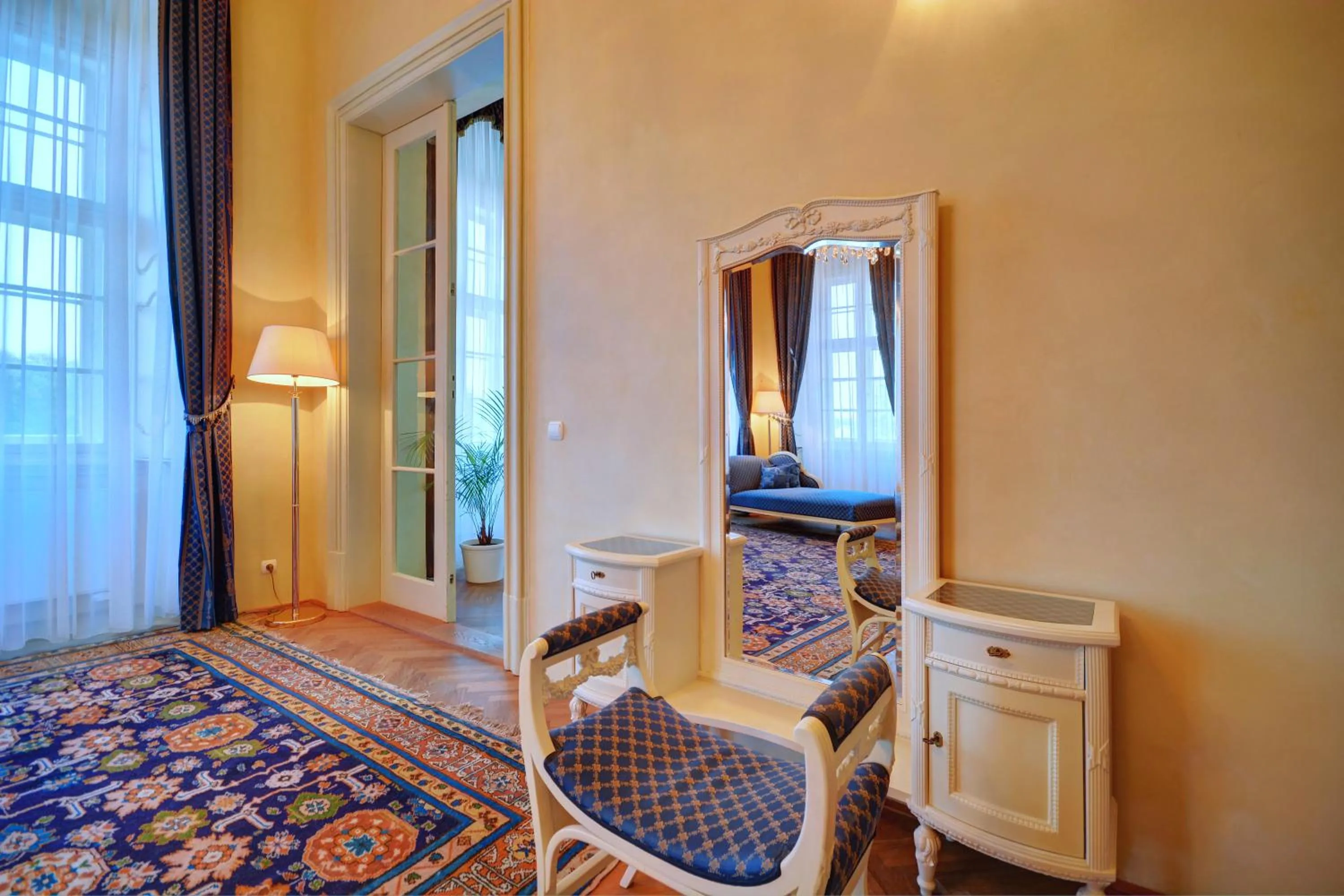 Seating area in Château Liblice