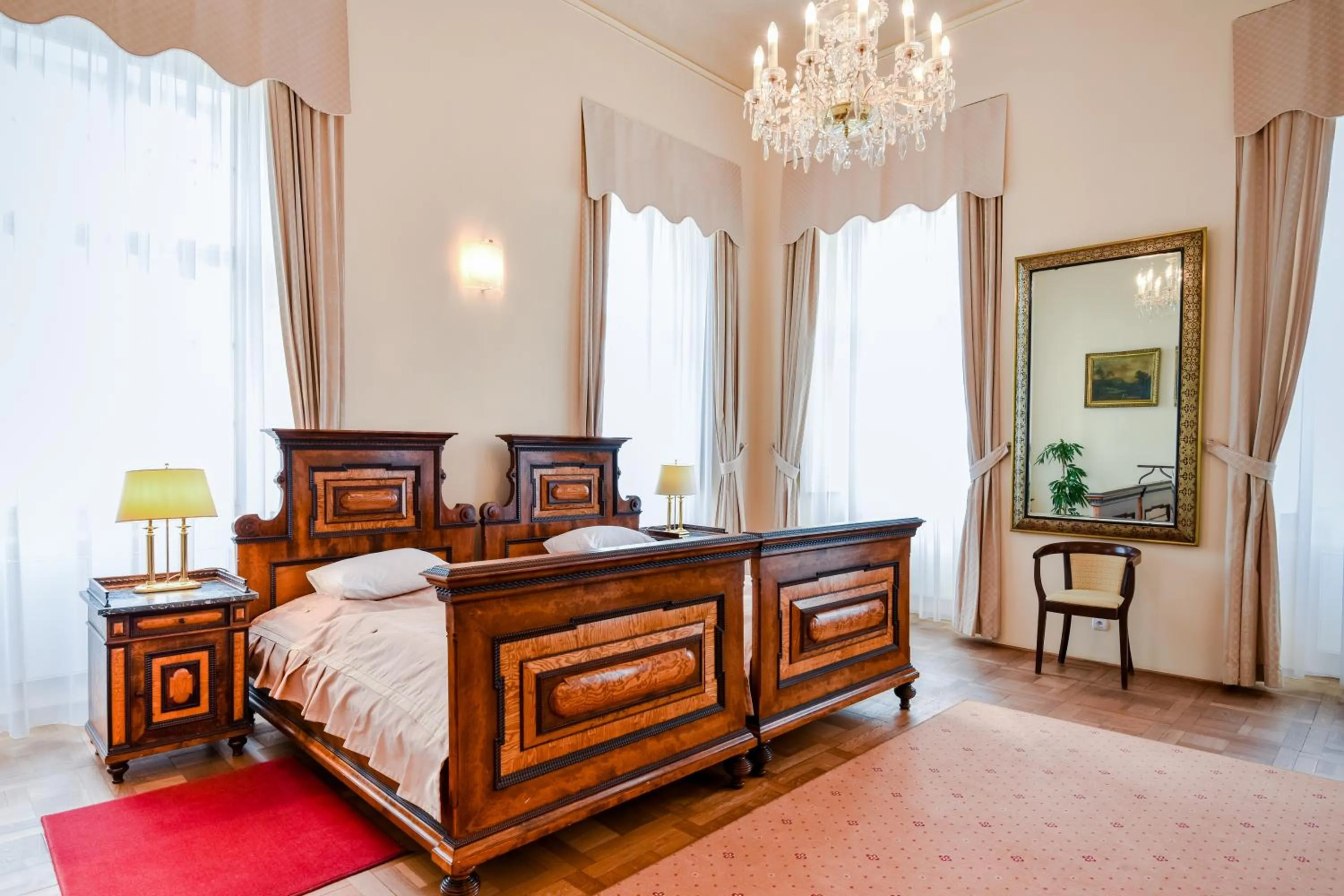 Bedroom, Bed in Château Liblice