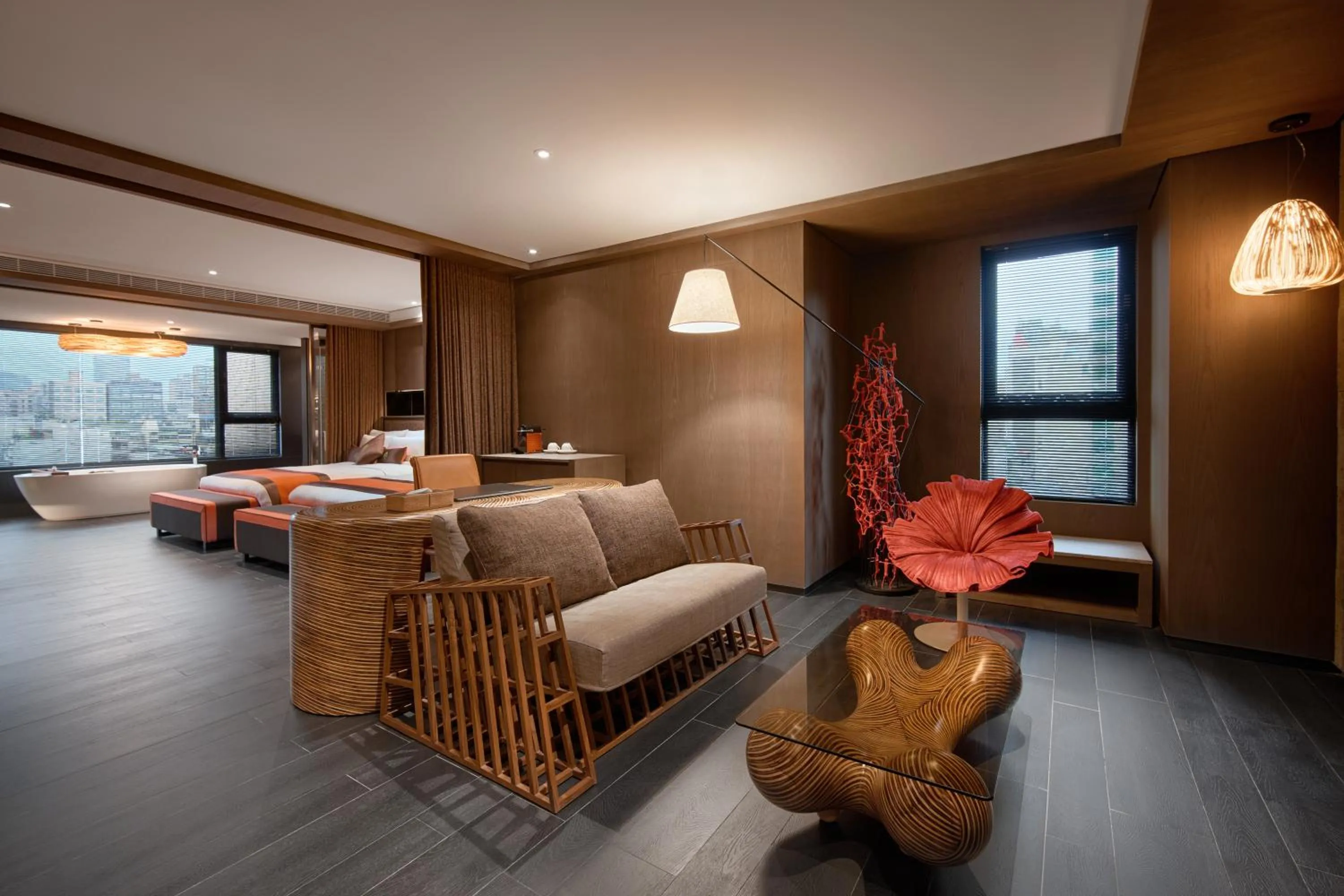 Living room, Bed in arTree hotel