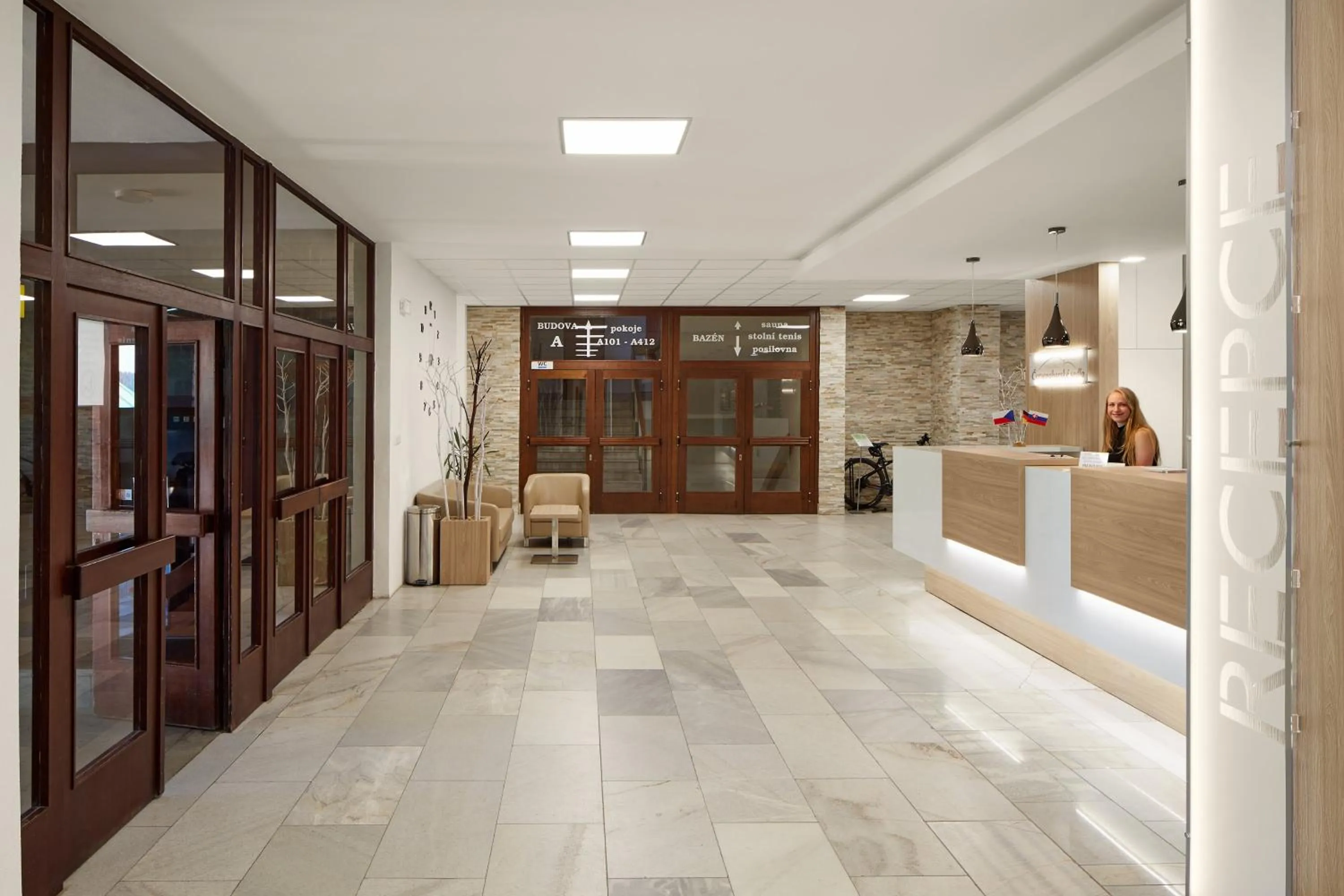 Lobby or reception in Hotel Červenohorské sedlo