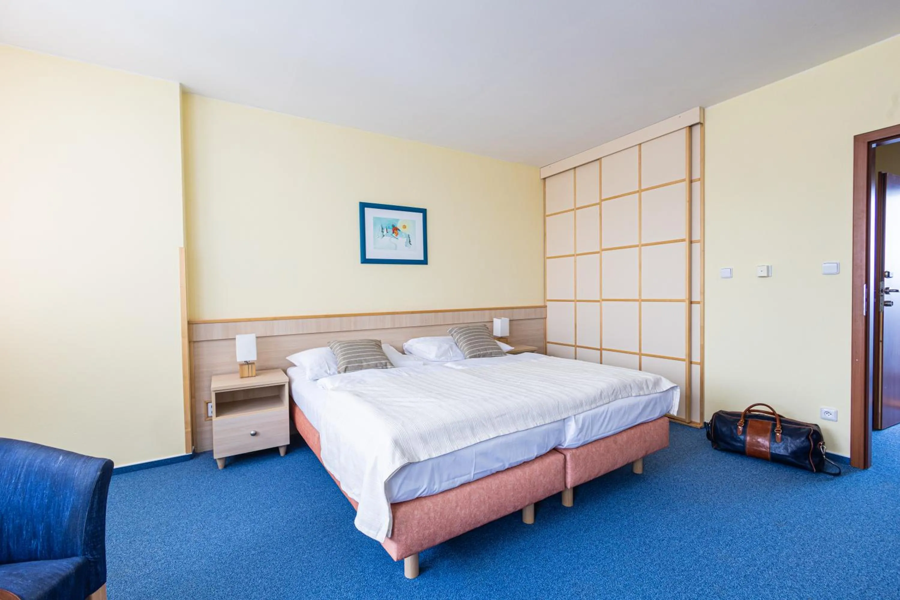 Bedroom, Bed in Hotel Petrovy kameny