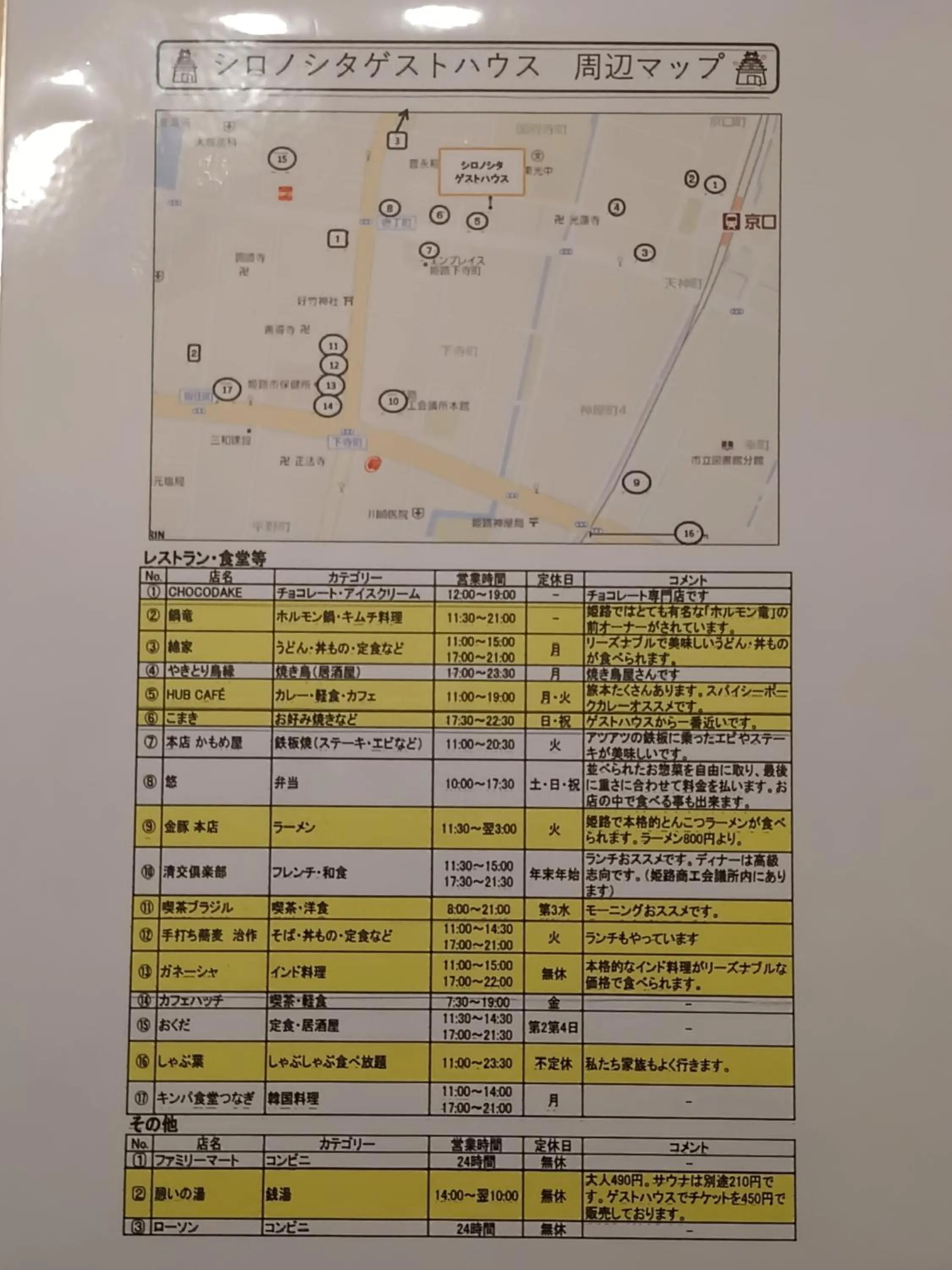 Living room in Shironoshita Guesthouse