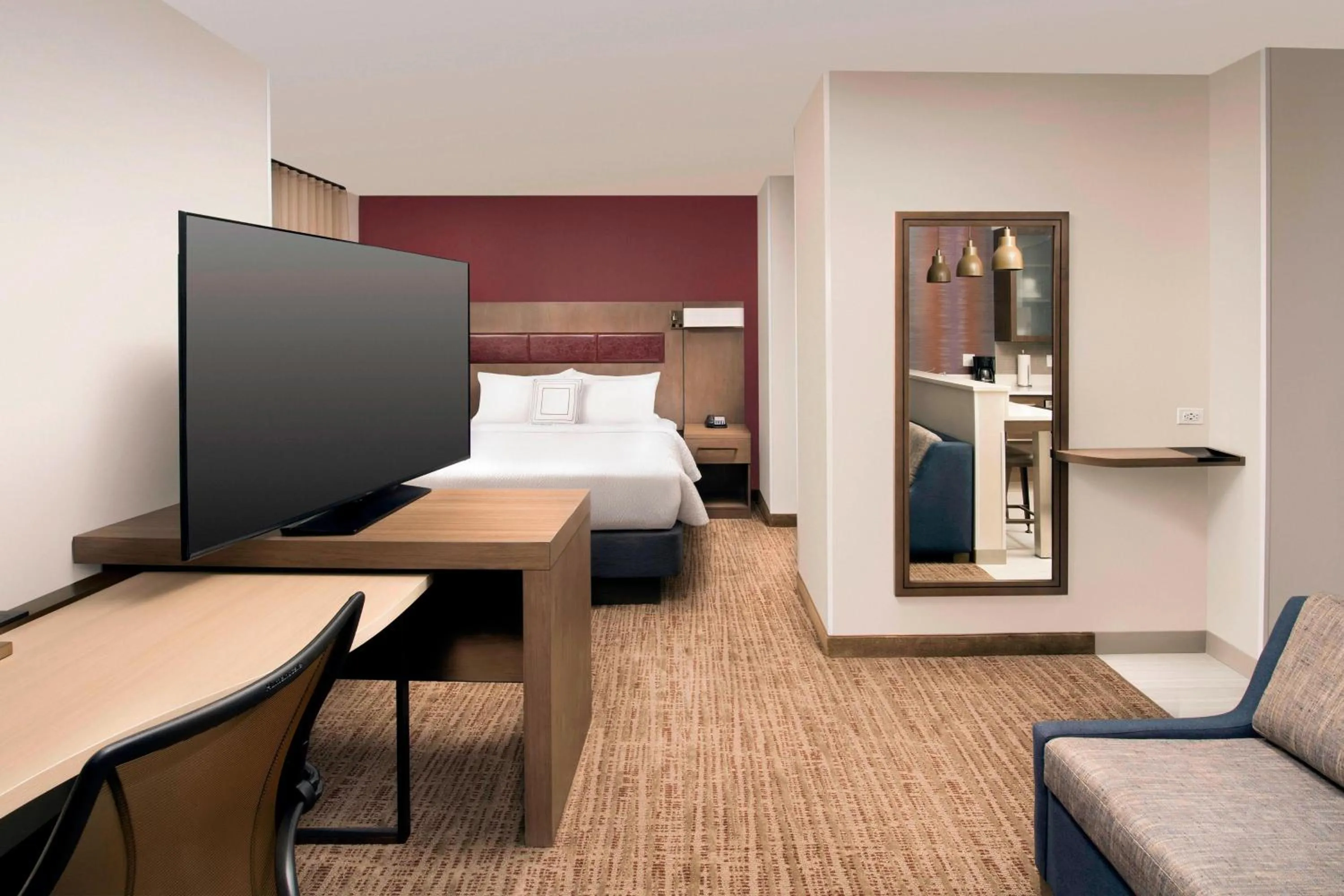 Photo of the whole room, Bed in Residence Inn by Marriott Baltimore Owings Mills