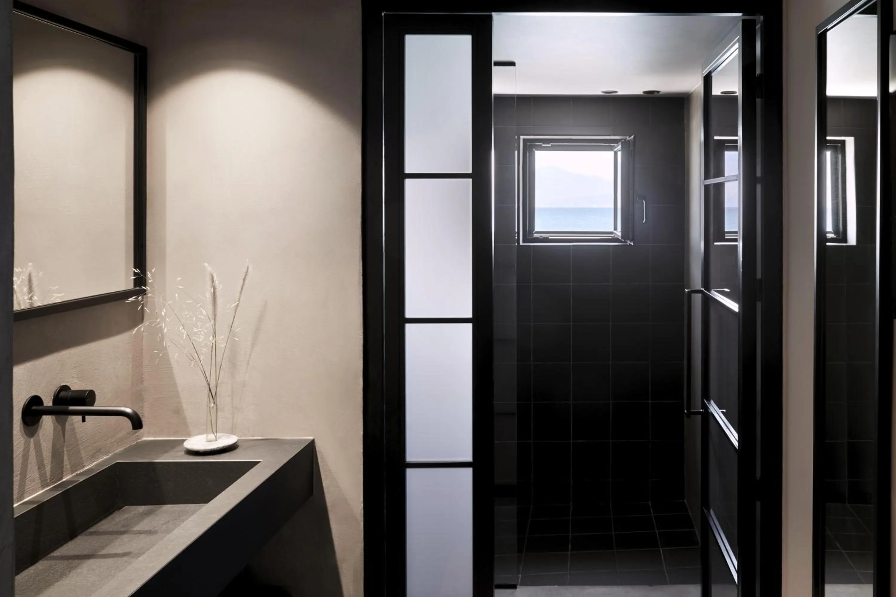 Bathroom in Minos Beach Art Hotel, a Member of Design Hotels