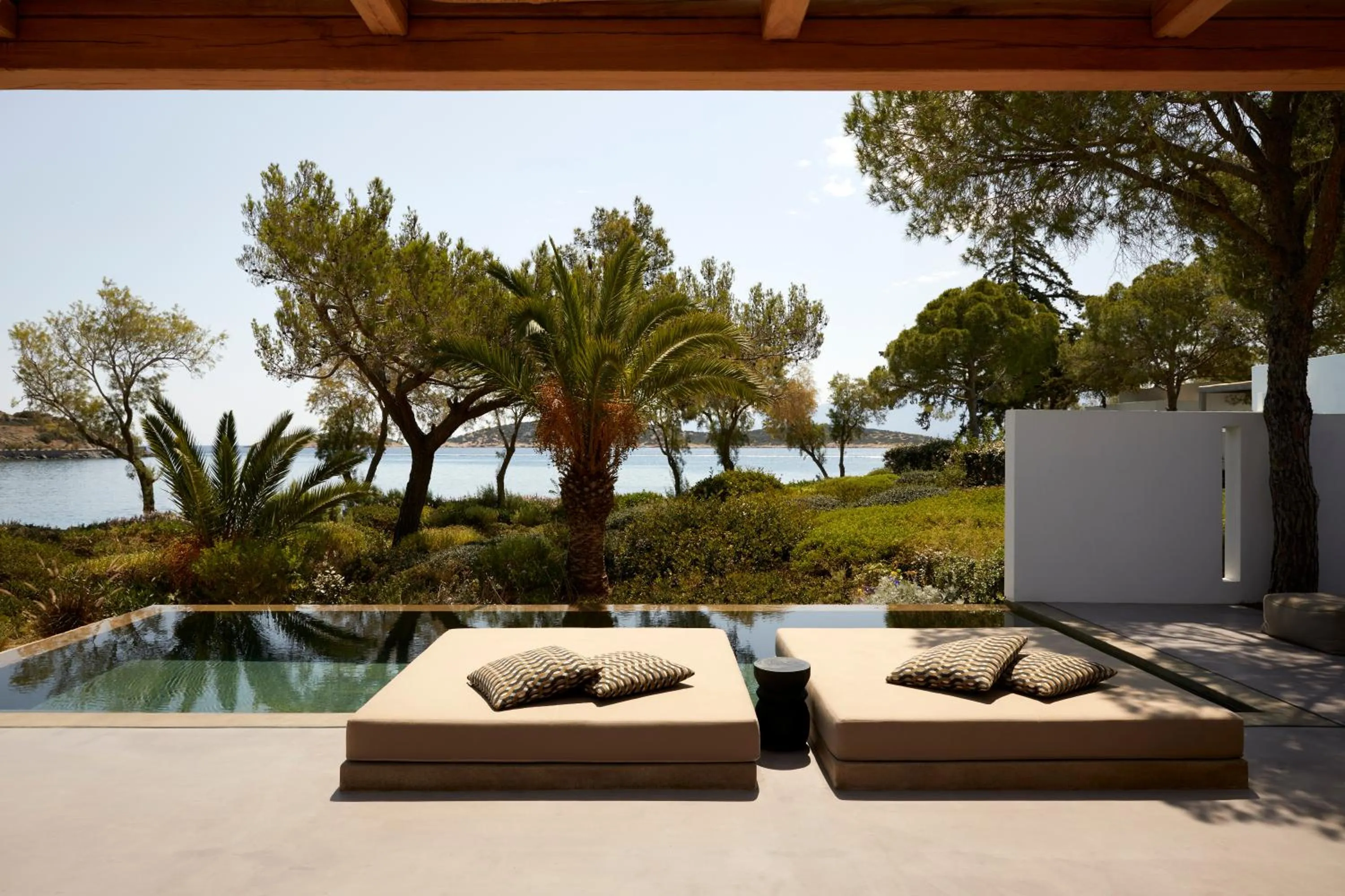 Balcony/Terrace in Minos Beach Art Hotel, a Member of Design Hotels