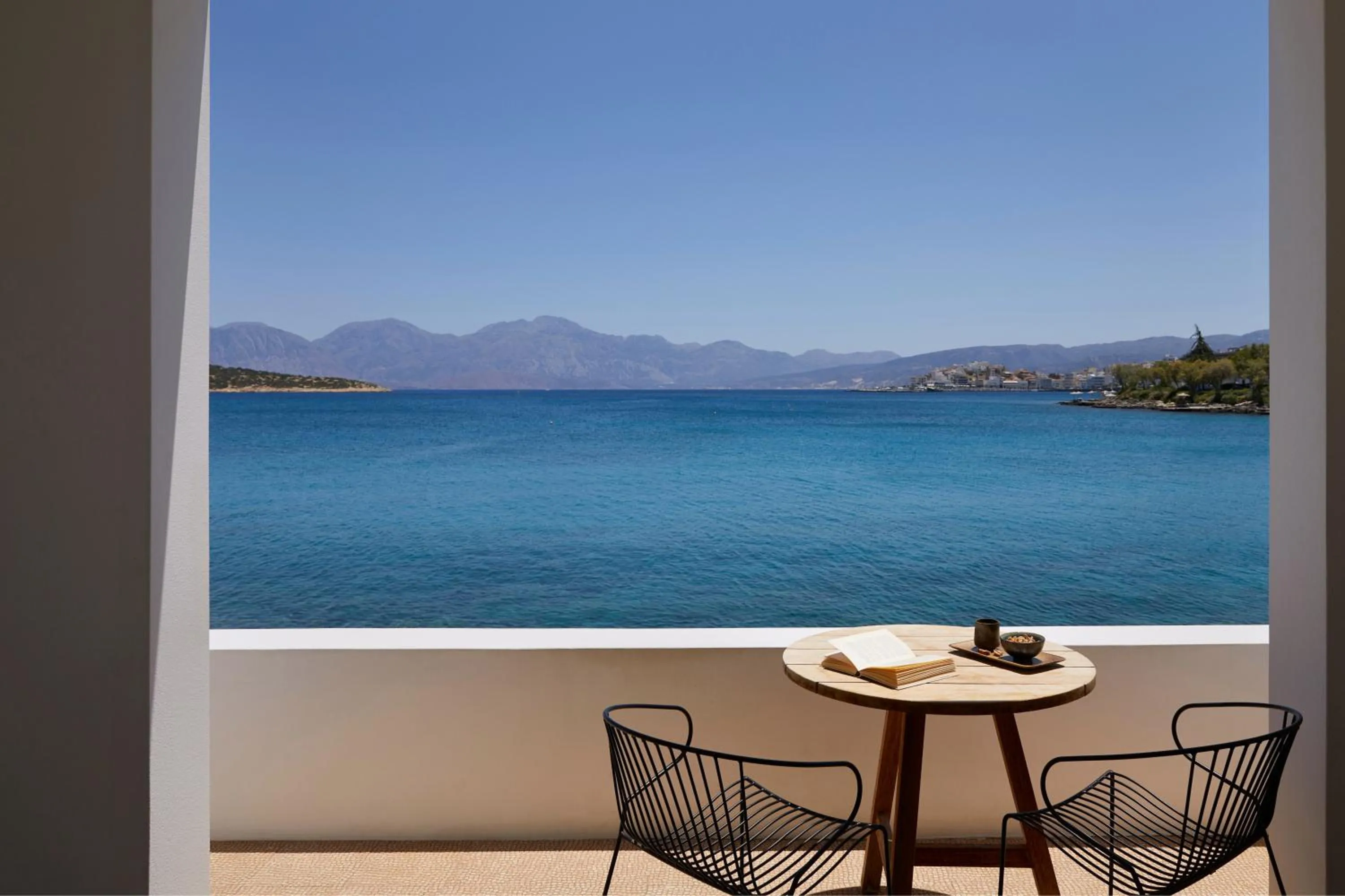 Balcony/Terrace in Minos Beach Art Hotel, a Member of Design Hotels