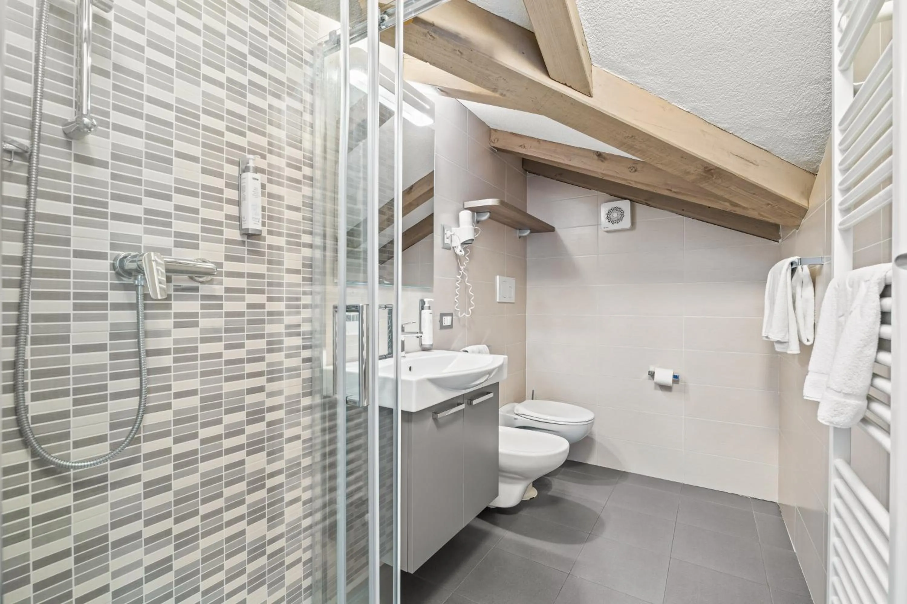 Shower in Aparthotel Des Alpes