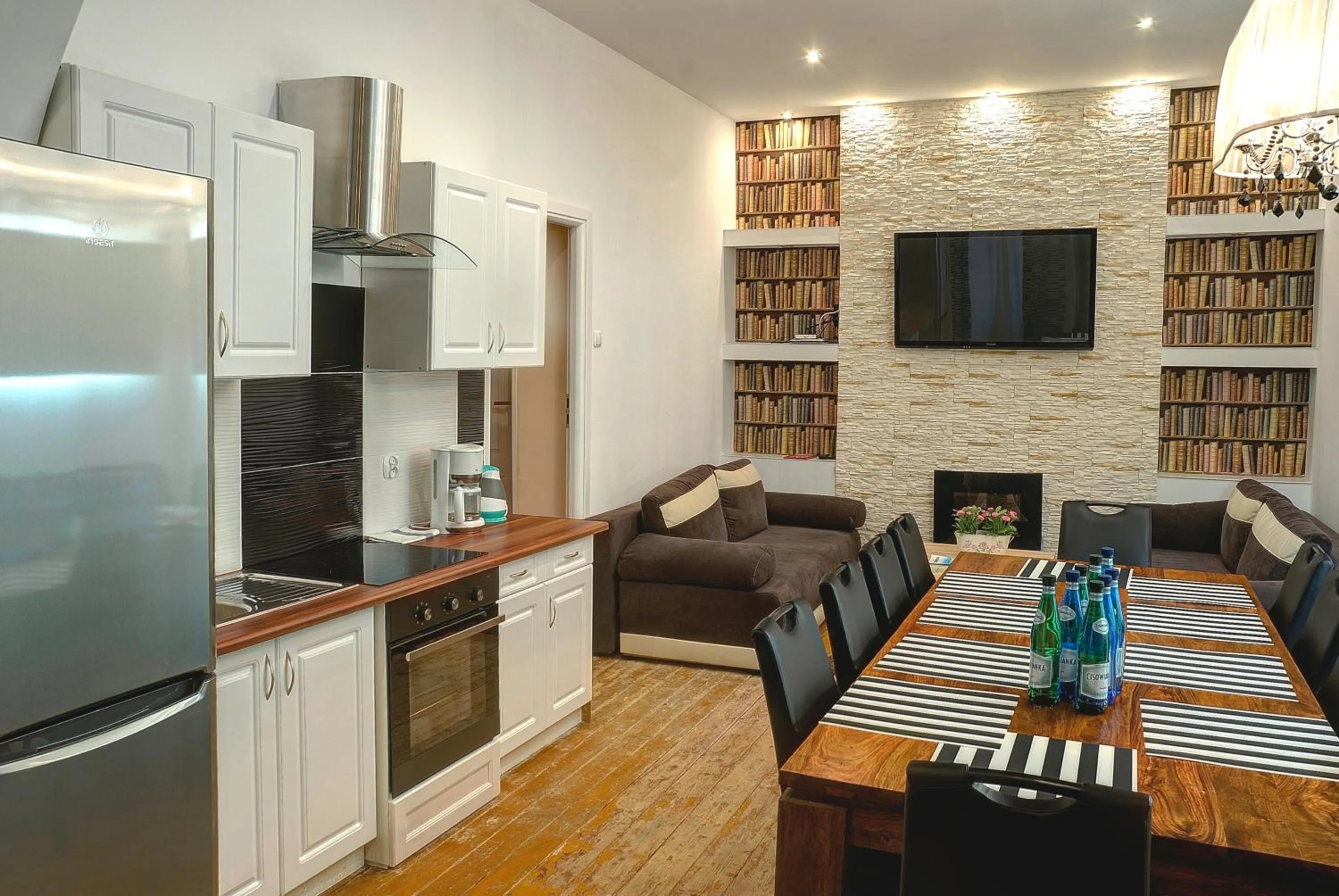 Kitchen or kitchenette in Residence B&B La Fontaine Aparthotel