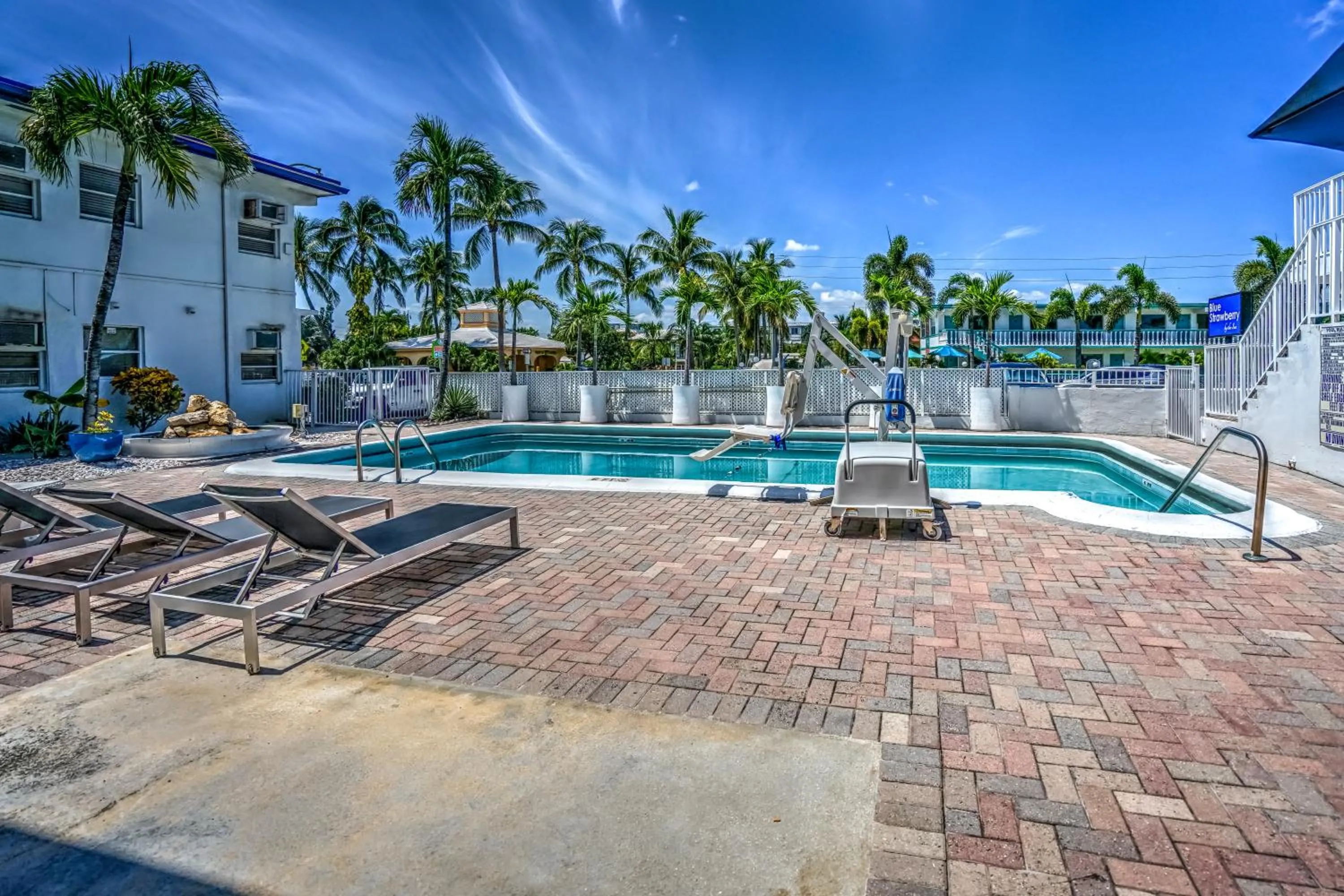 sunbed in Blue Strawberry by the Sea