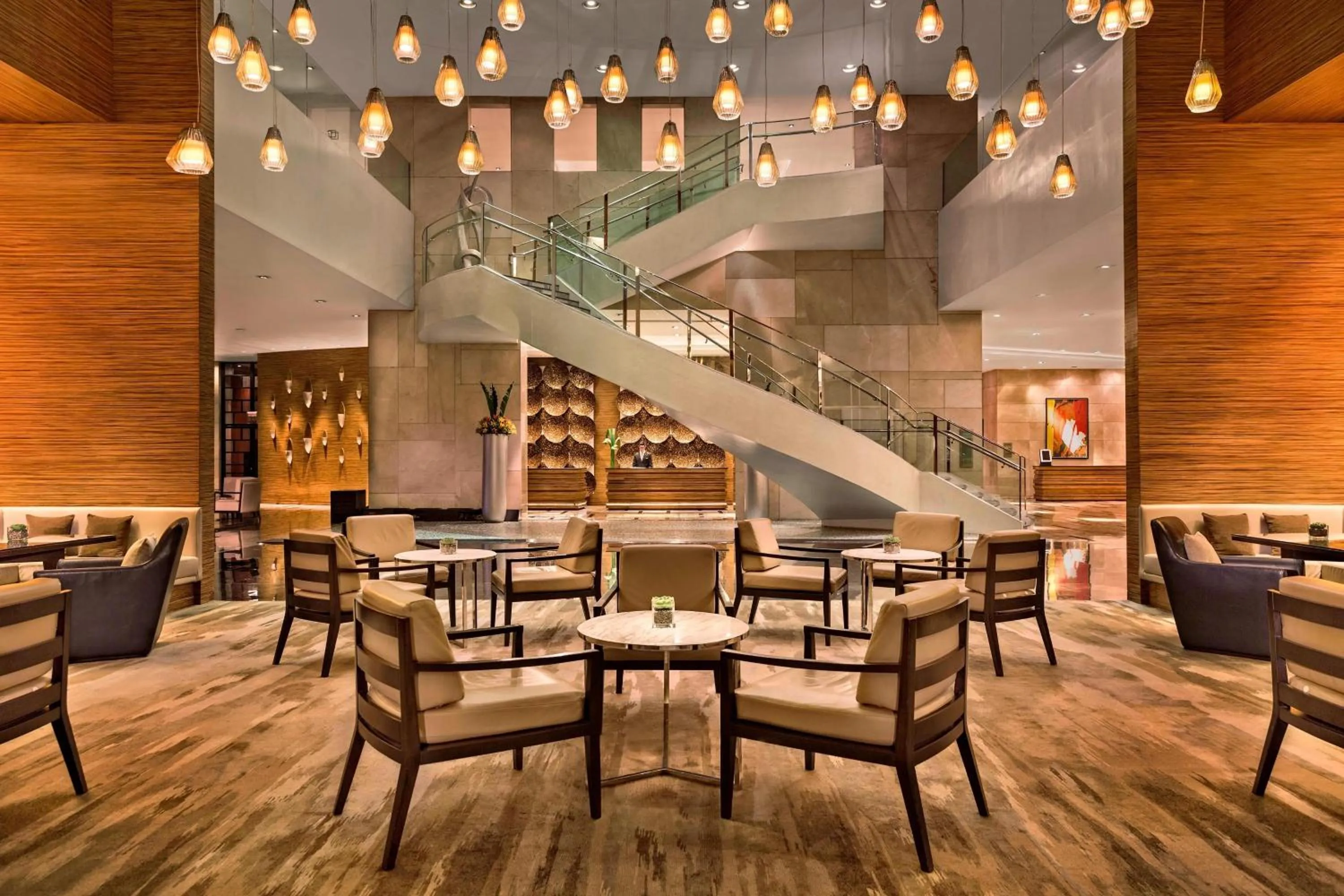 Lobby or reception in Manila Marriott Hotel at Newport World Resorts