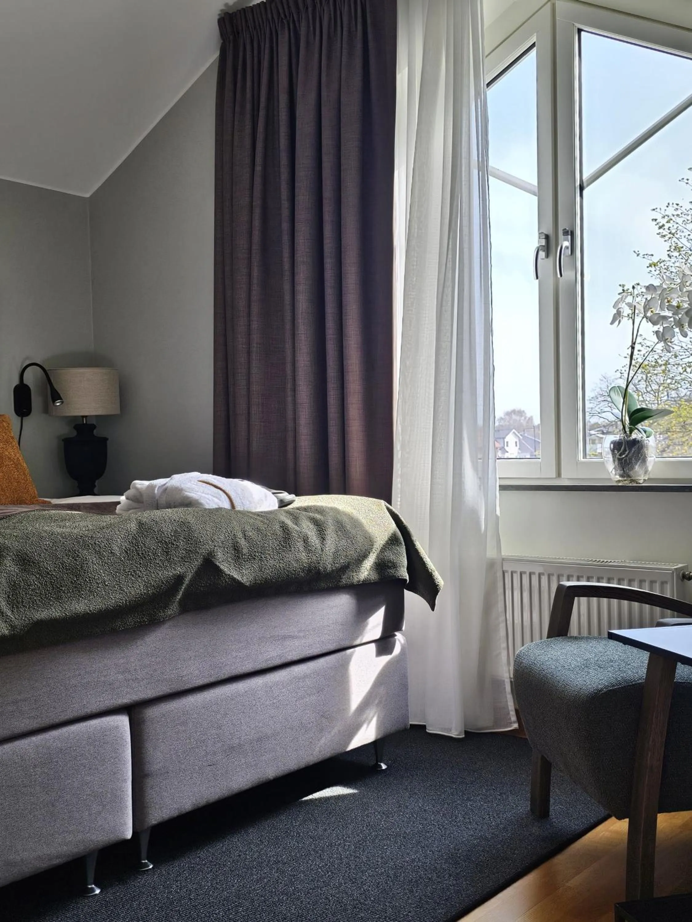 Bedroom, Bed in Hotel Skansen