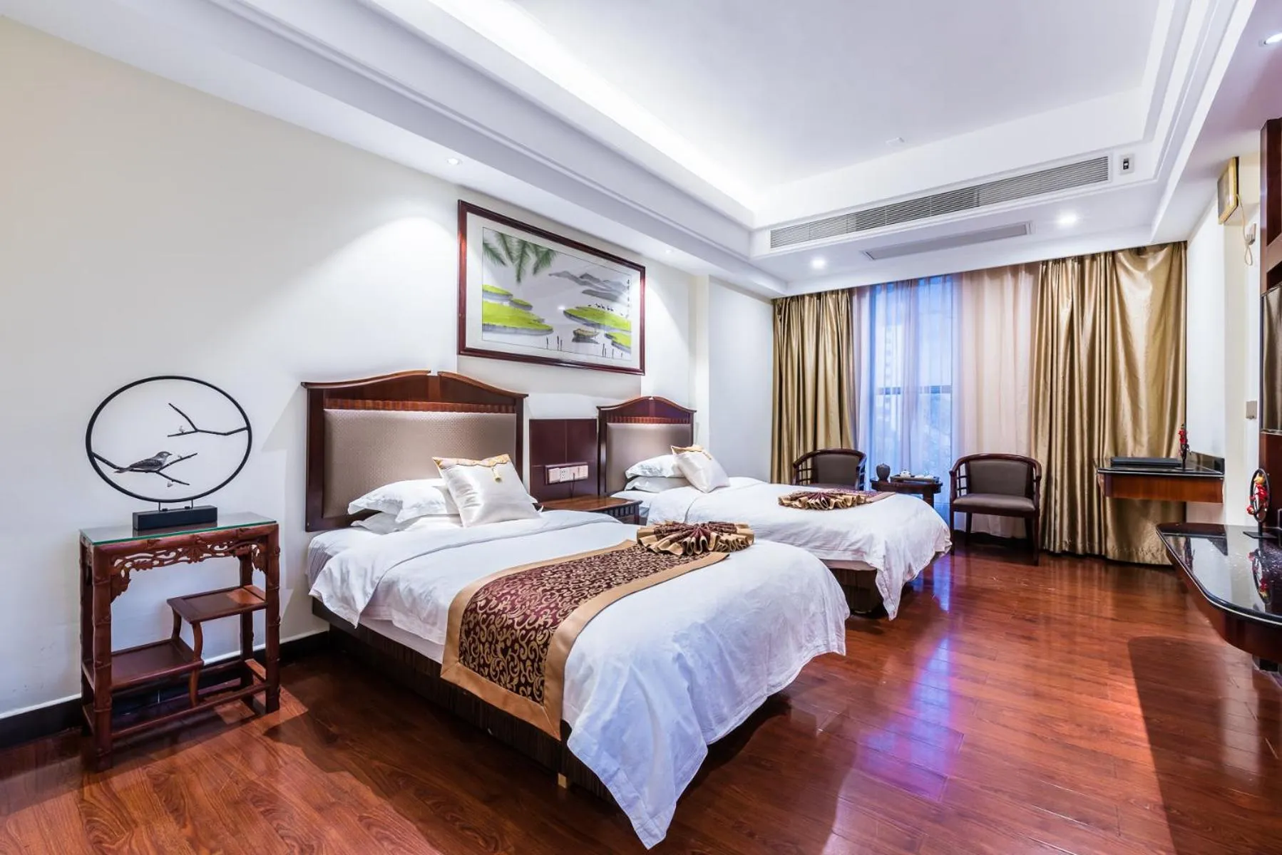 Bed in Hainan Jingshan Hotel