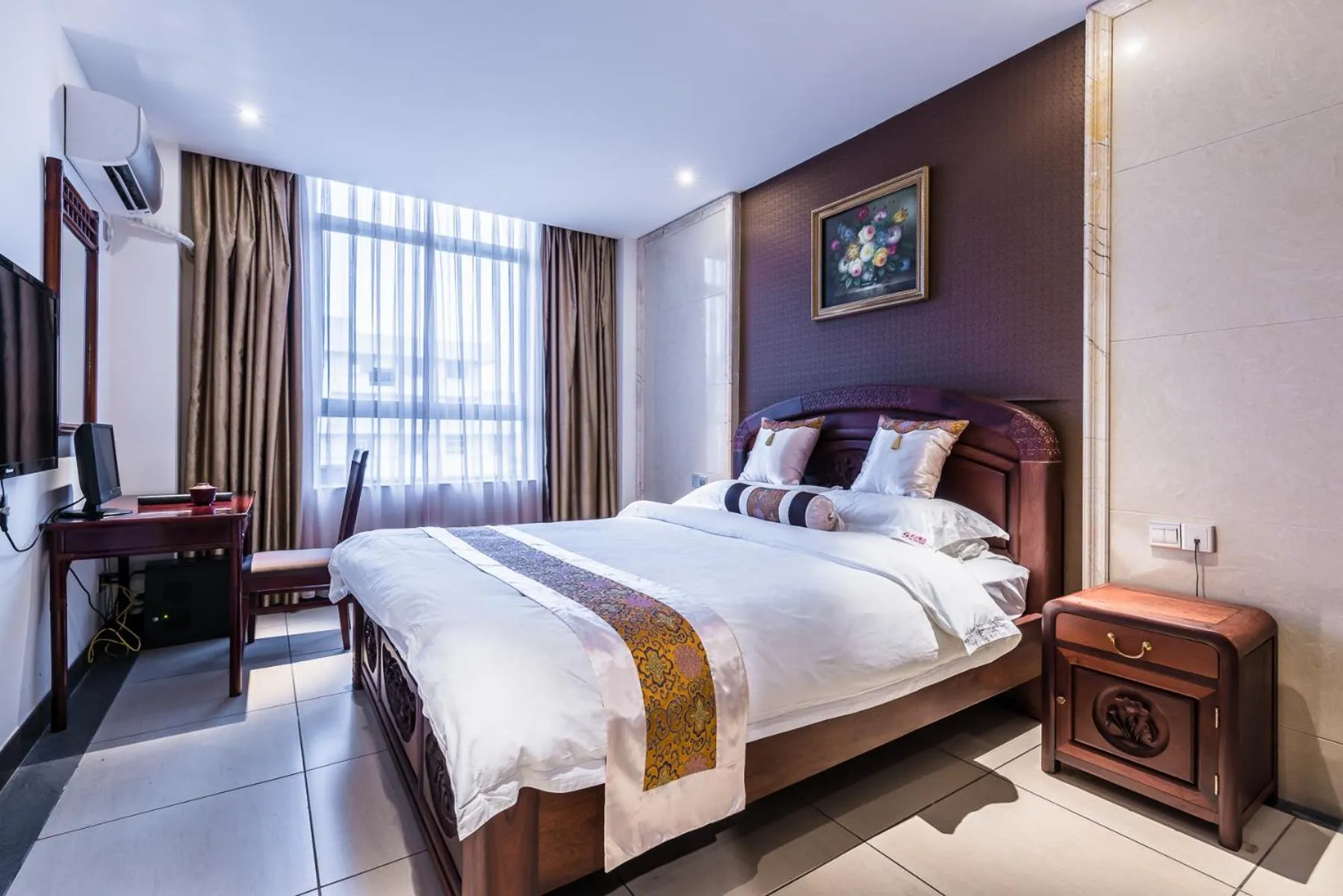 Bed in Hainan Jingshan Hotel