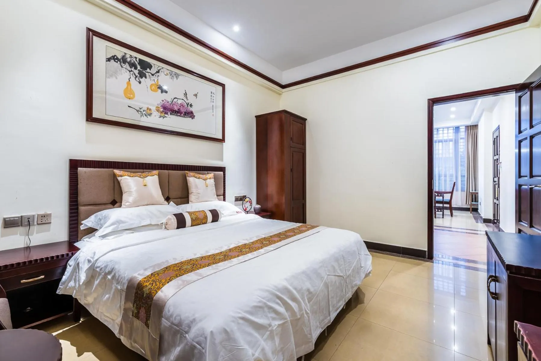 Bed in Hainan Jingshan Hotel