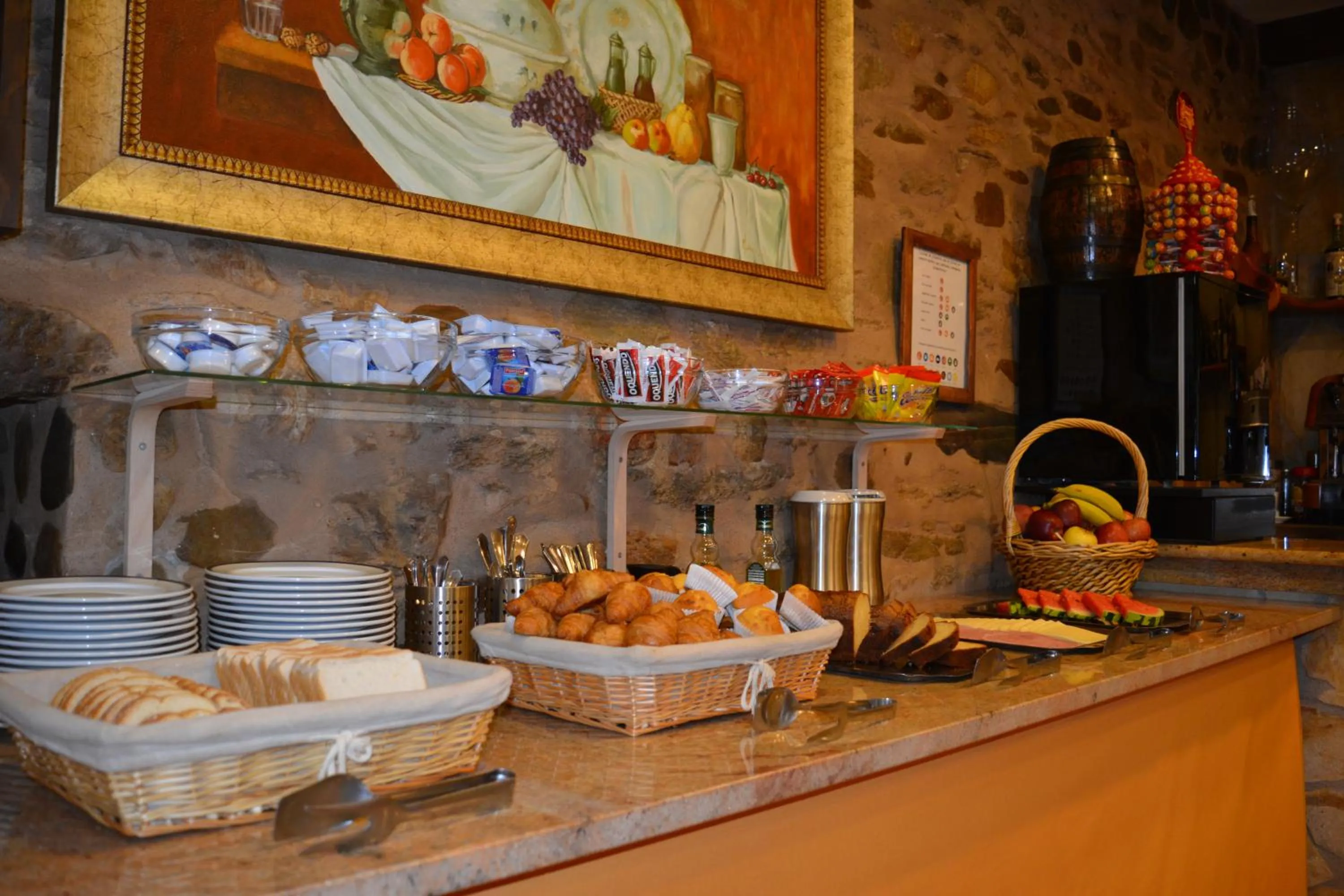 Buffet breakfast in Hotel Casa Reboiro