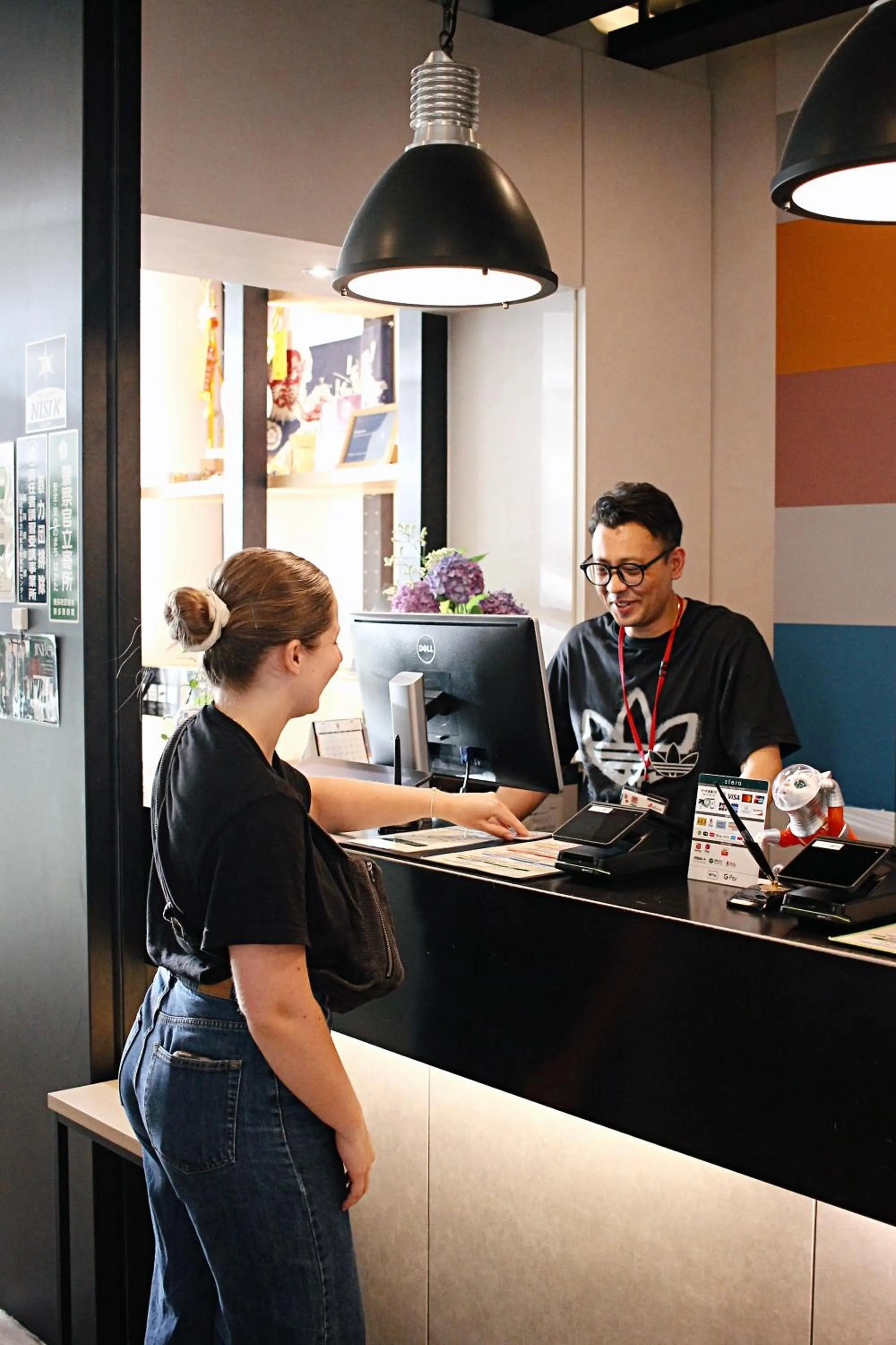 Lobby or reception in WeBase Hakata Hostel