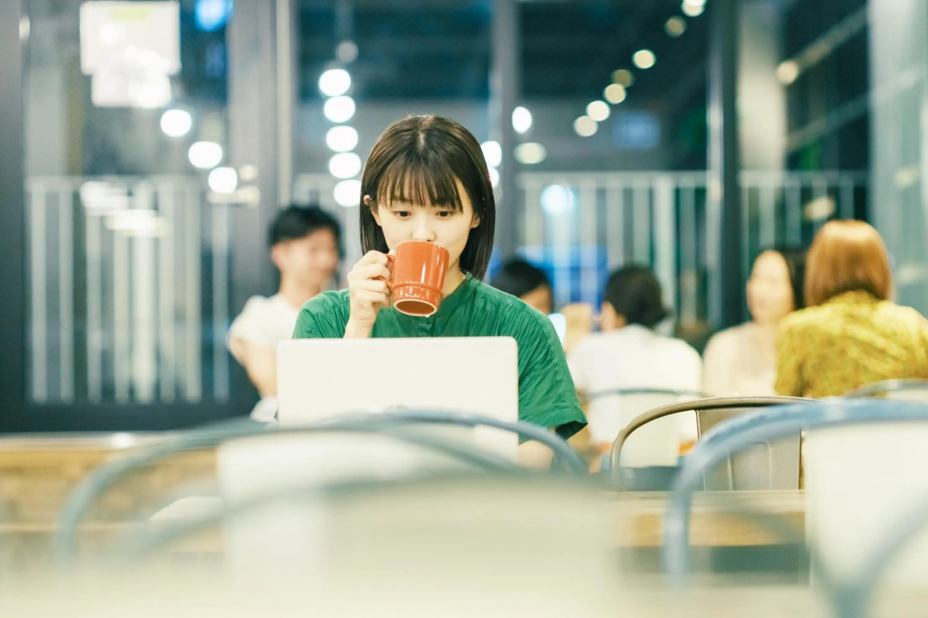 Communal lounge/ TV room in WeBase Hakata Hostel