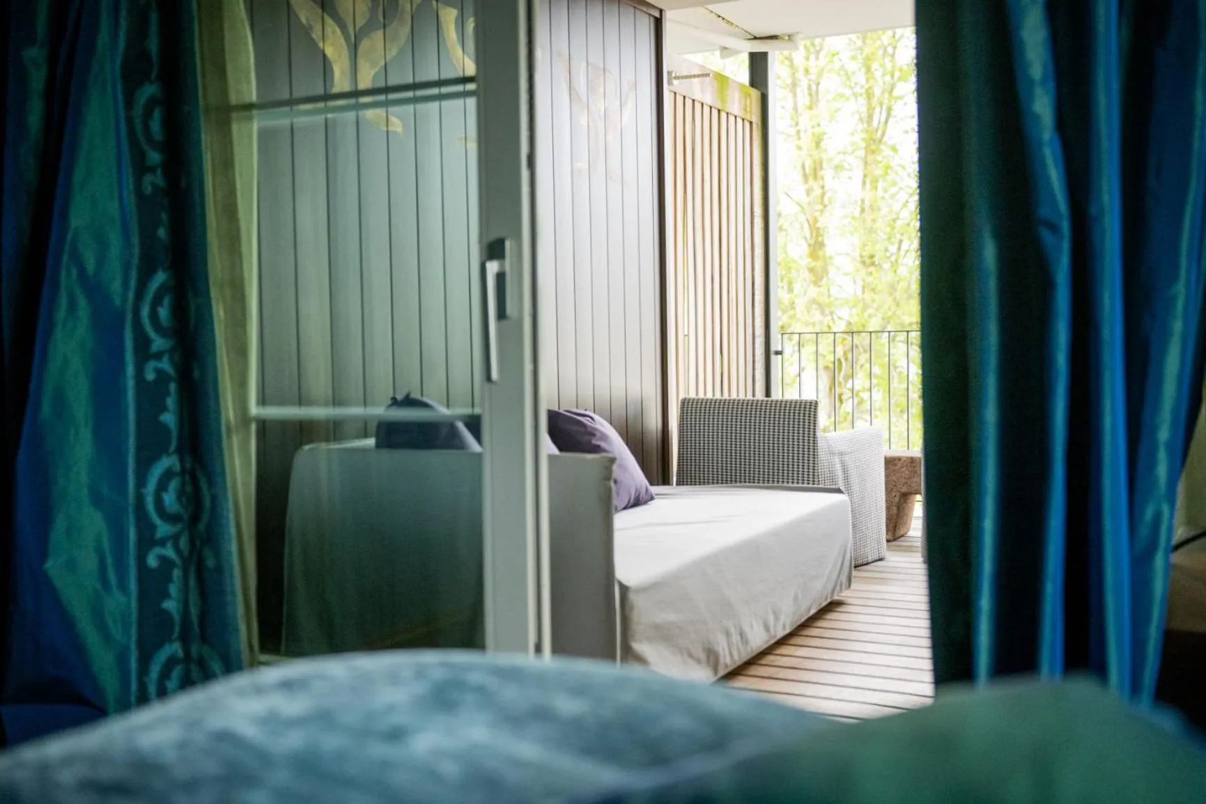 Balcony/Terrace, Bed in Seerose Resort & Spa