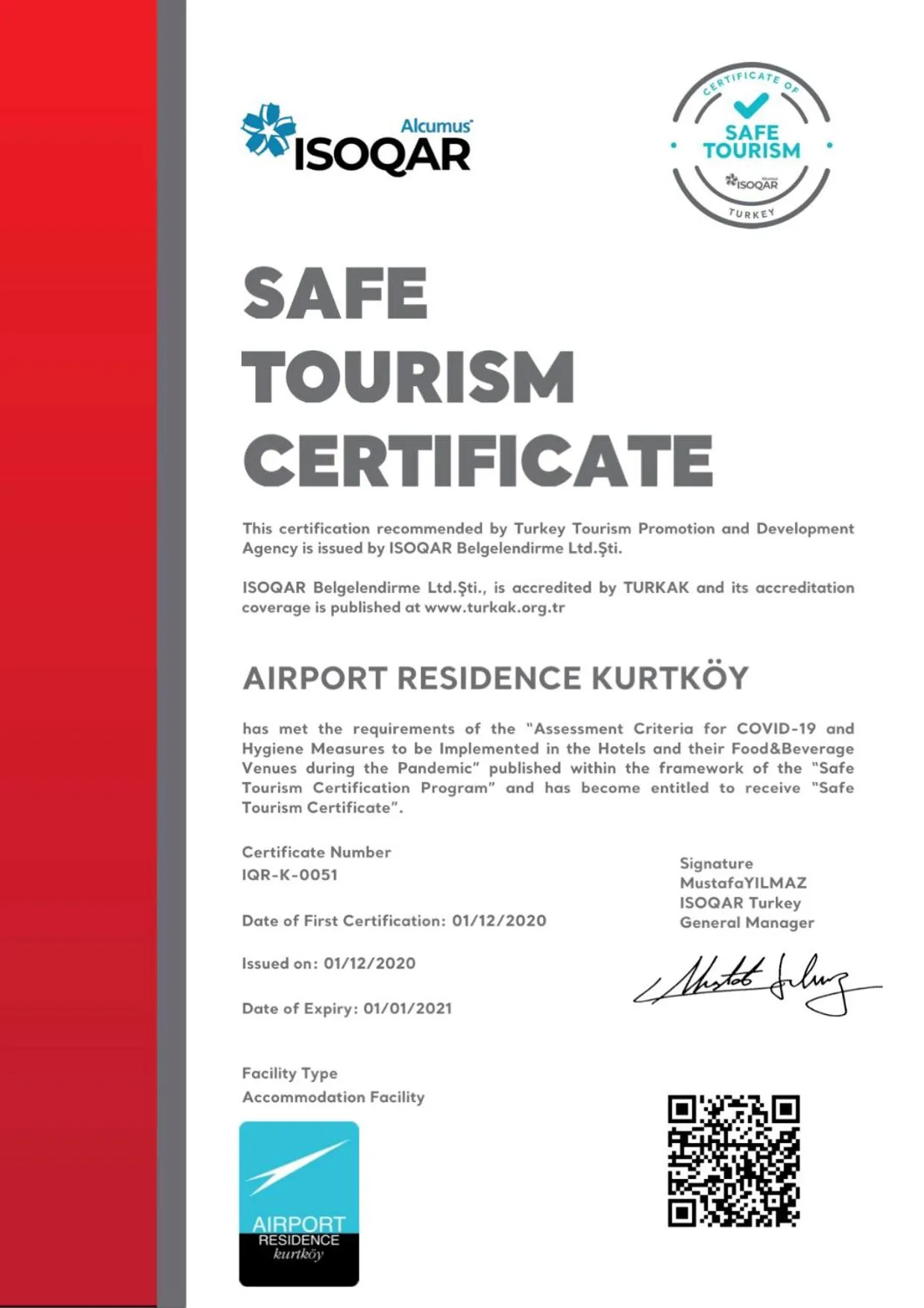 Certificate/Award in Airport Residence
