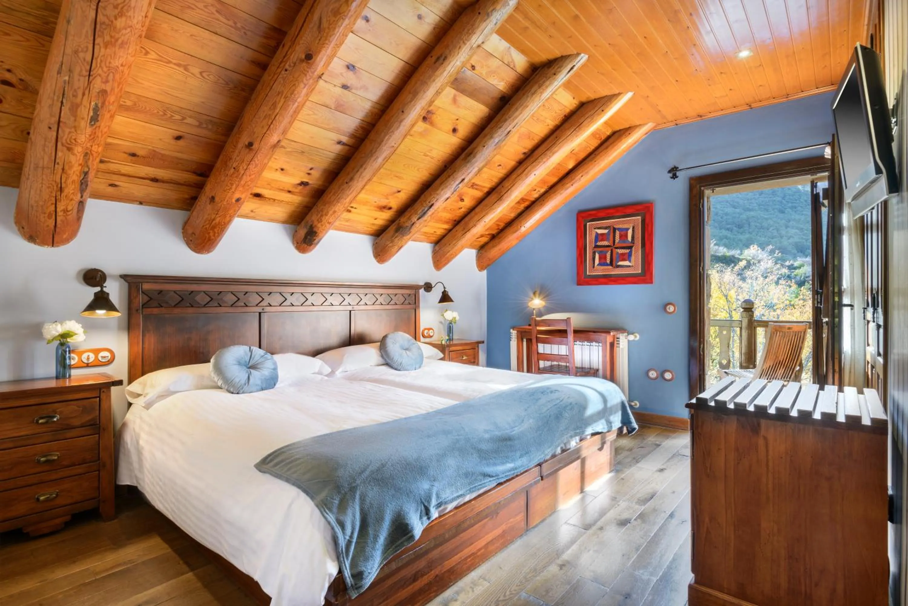 Bed in Hotel Rural El Mirador de los Pirineos