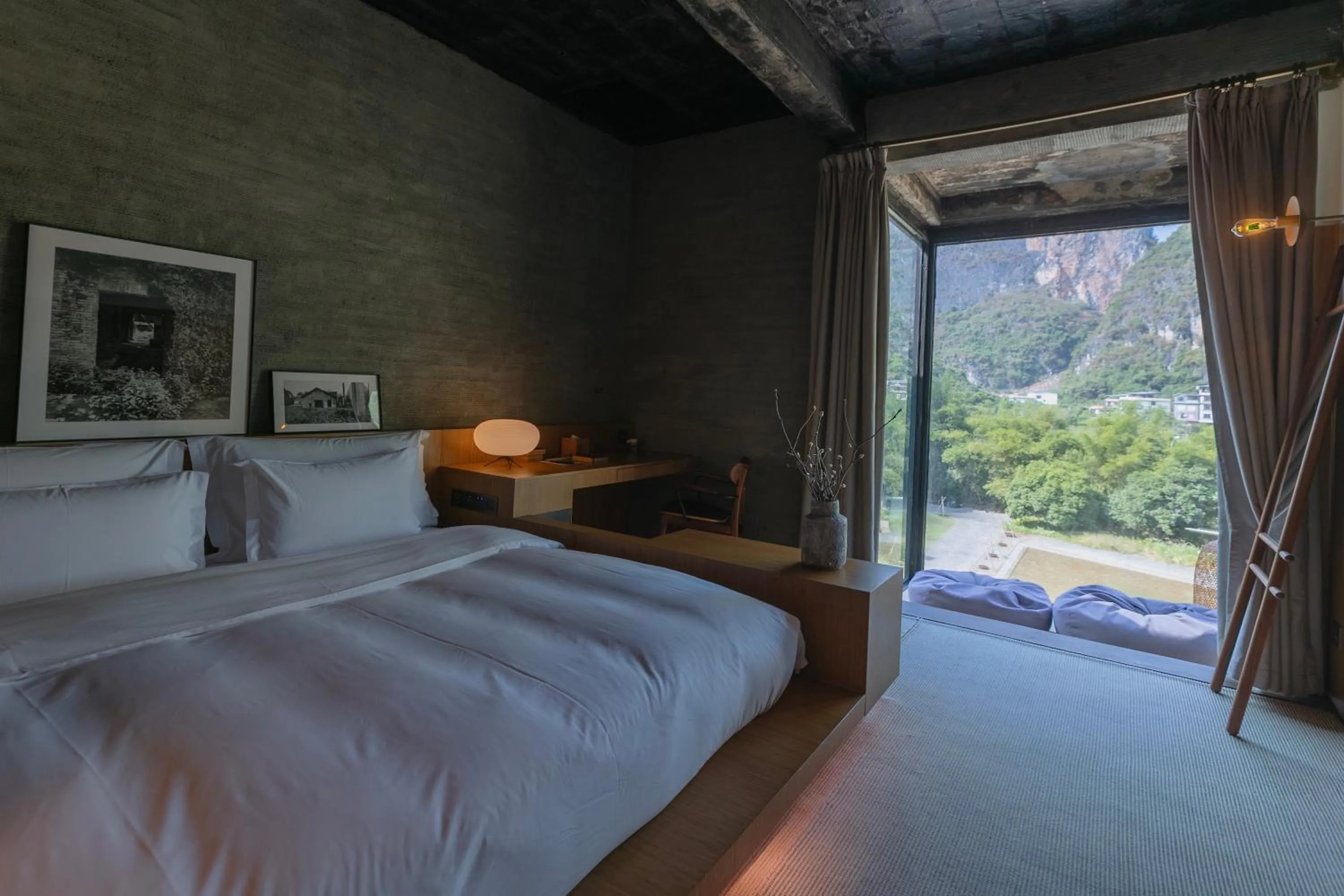 Bedroom, Bed in Yangshuo Sugar House