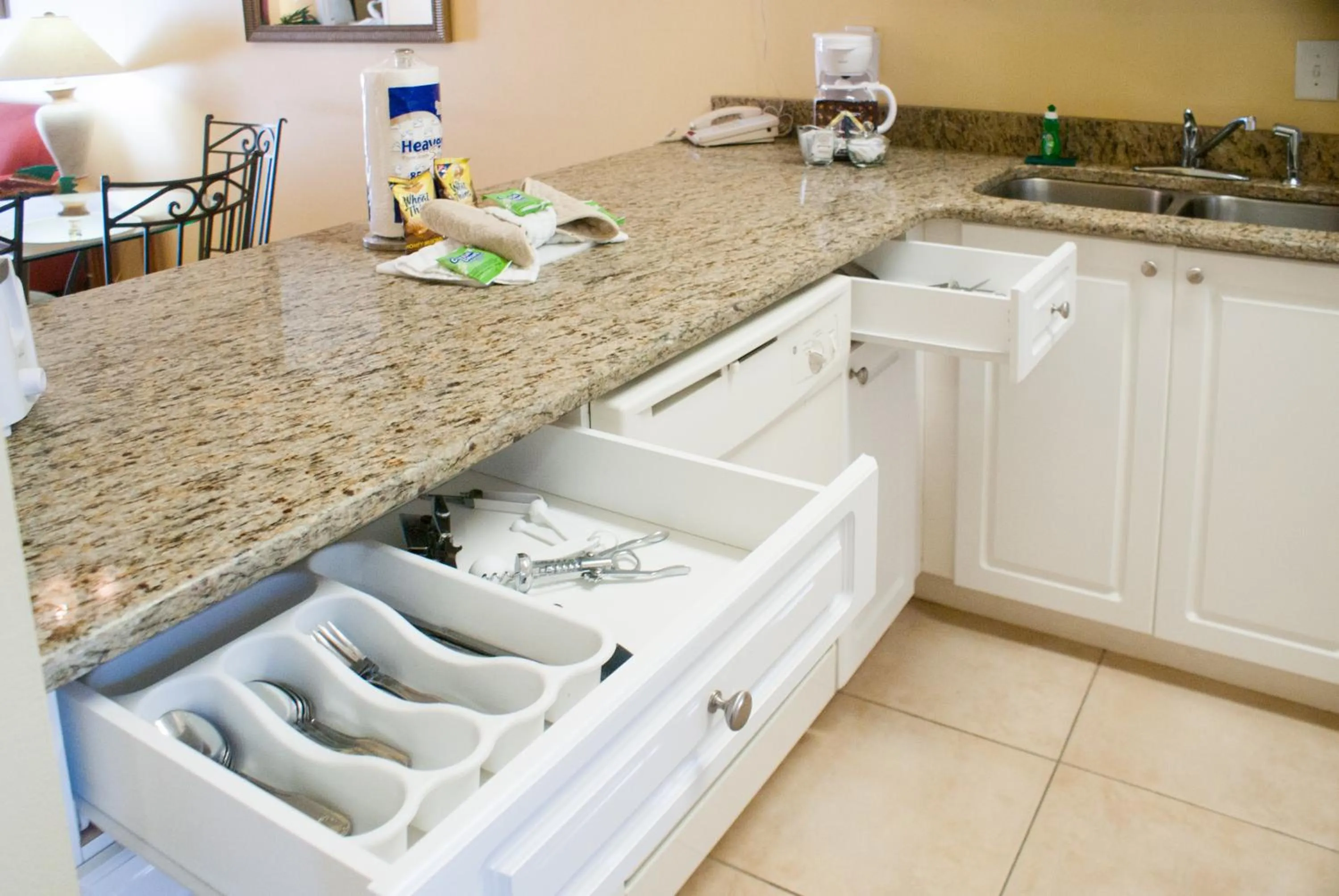 Kitchen or kitchenette in Villas at Fortune Place