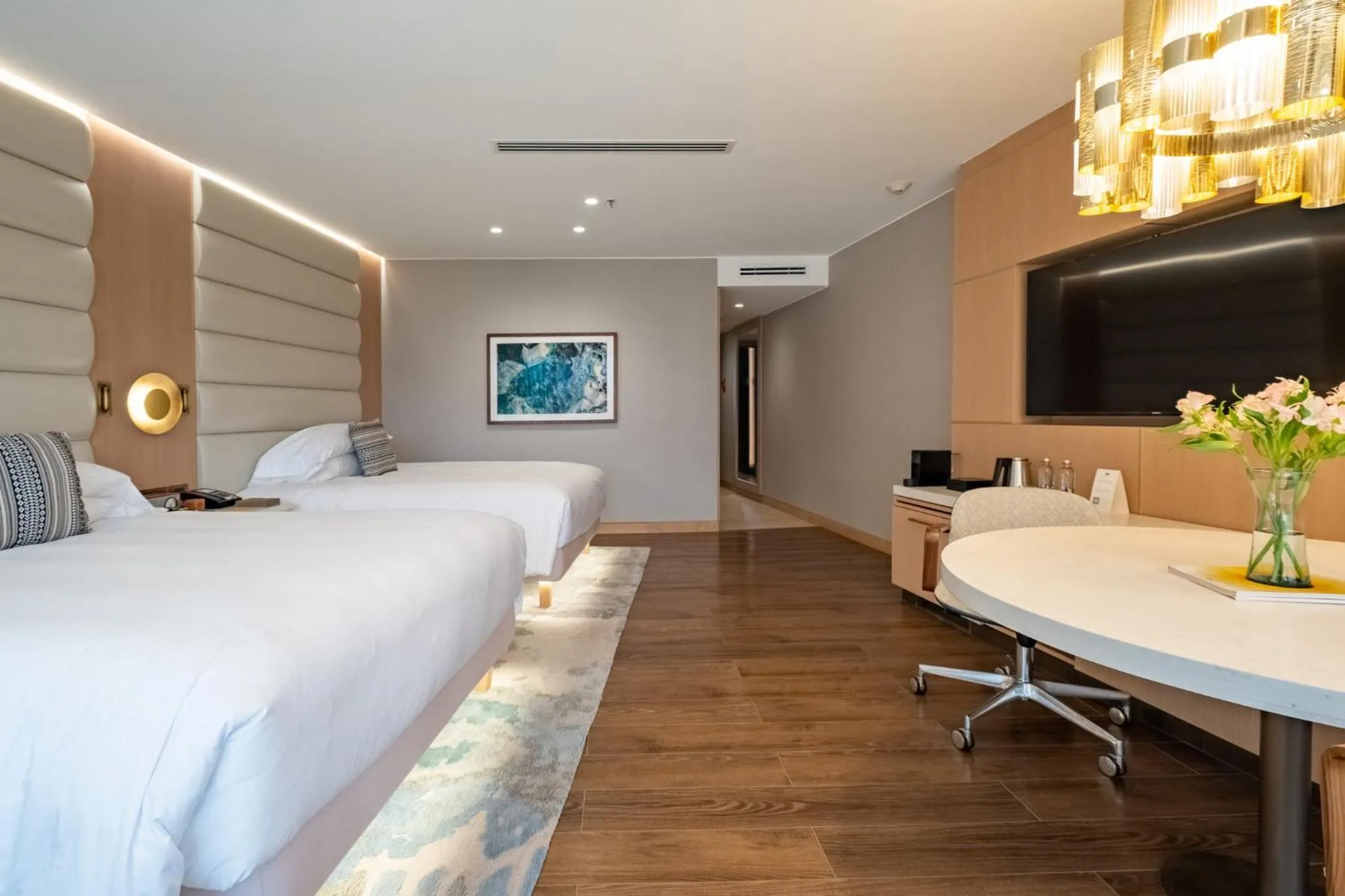 Bedroom, Bed in Mandarin Oriental, Santiago