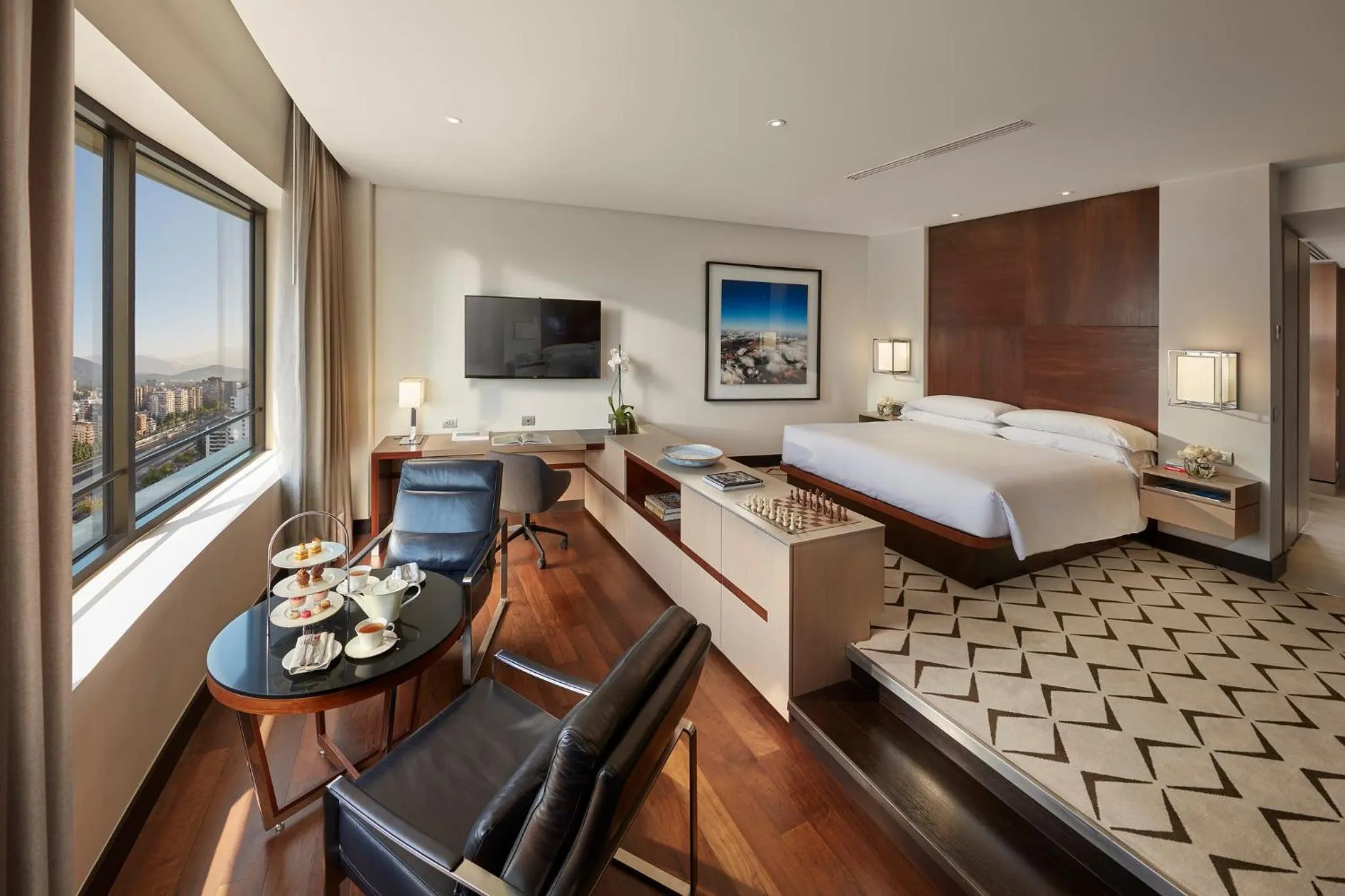 Bedroom, Bed in Mandarin Oriental, Santiago