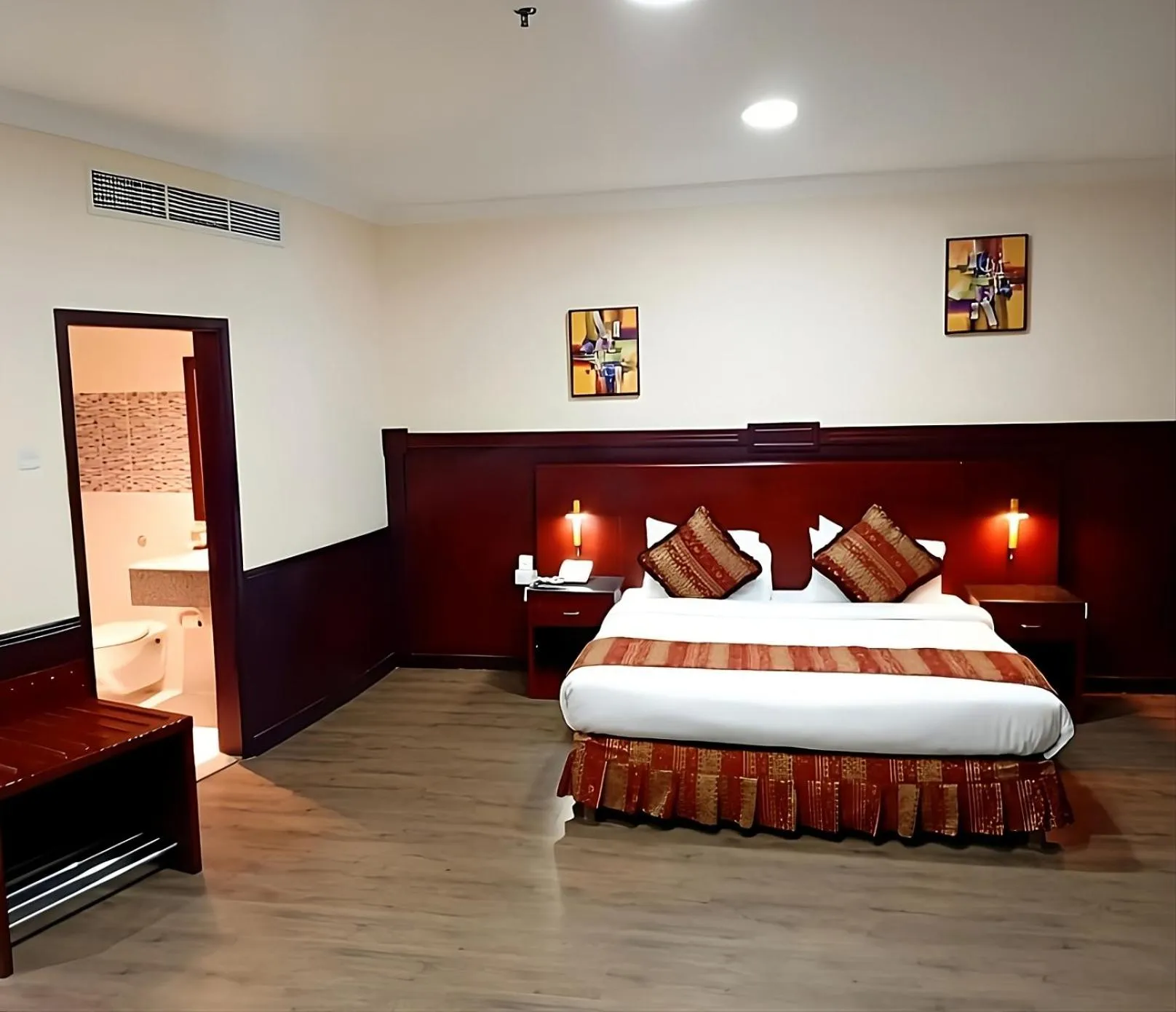 Bed in Ramee California Hotel