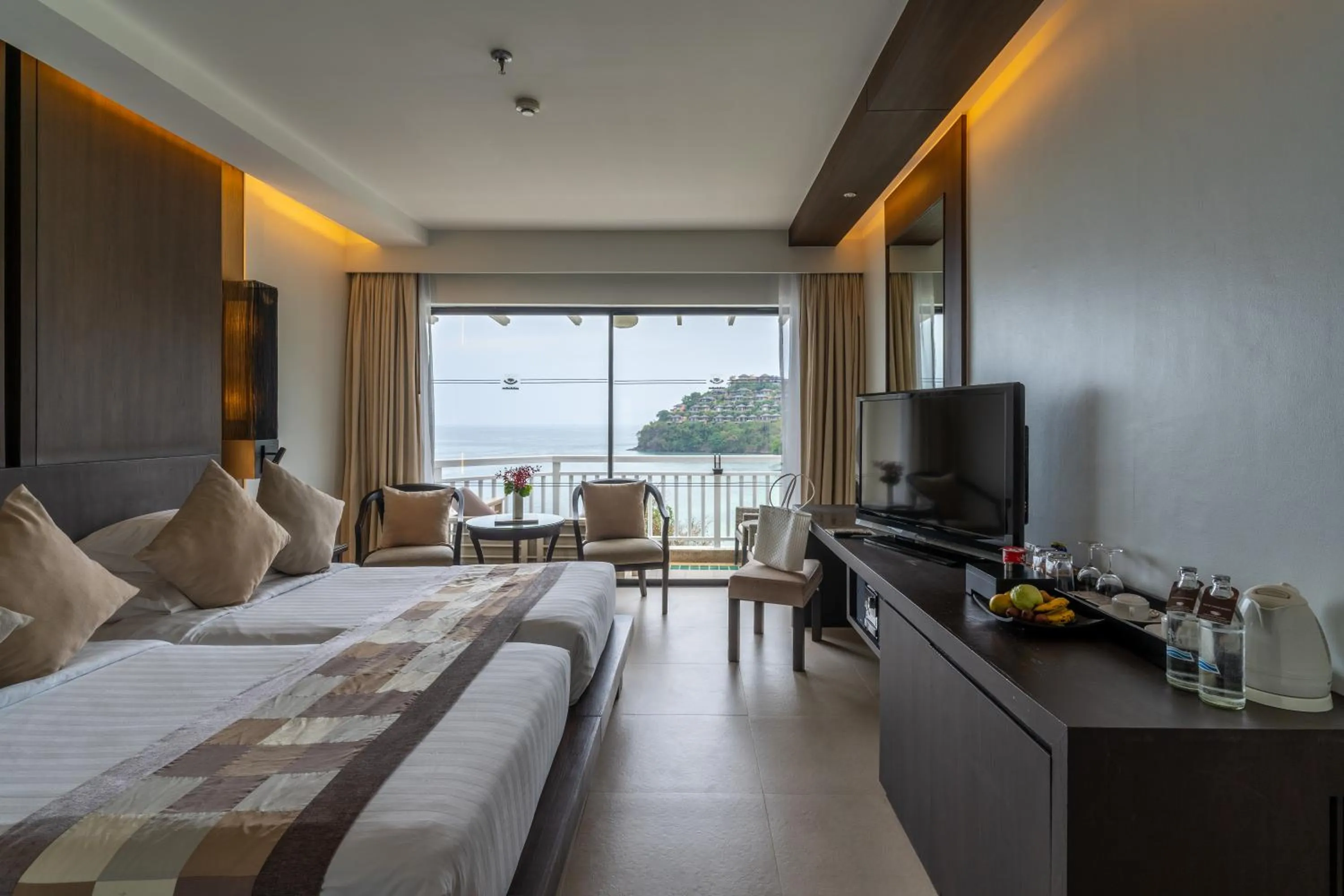 View (from property/room), Bed in Cape Panwa Hotel Phuket
