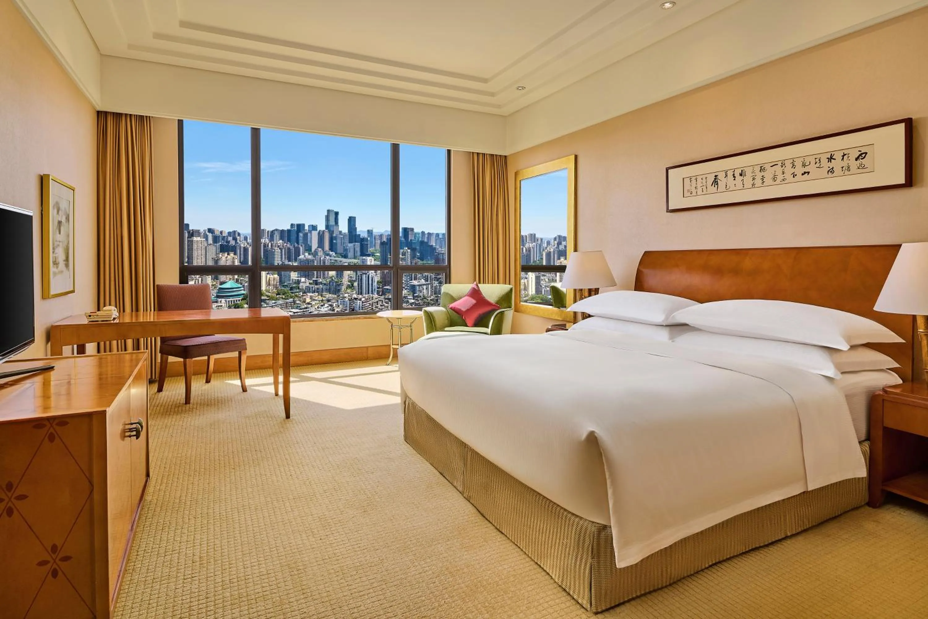 Bed in Hilton Chongqing