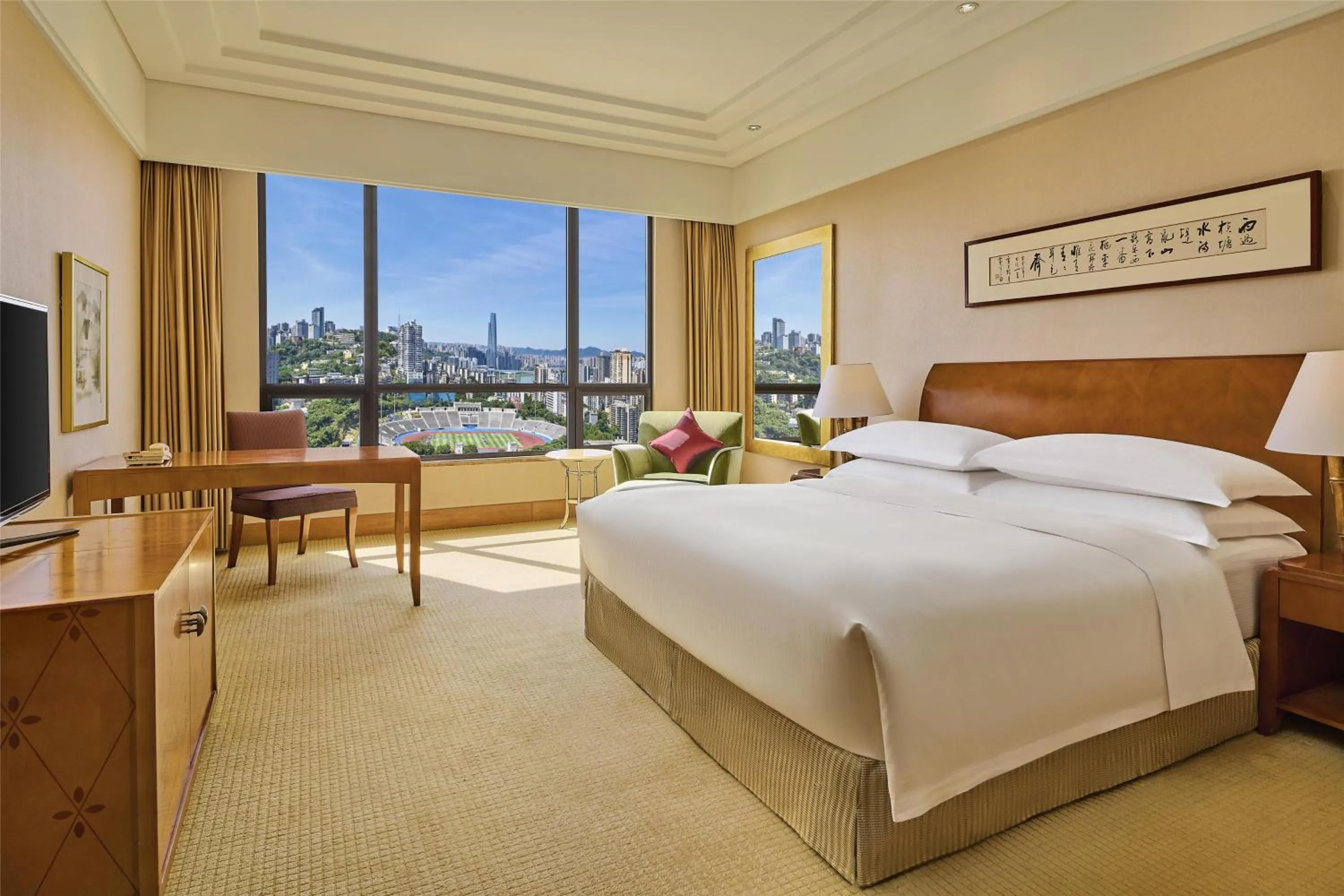 Bed in Hilton Chongqing