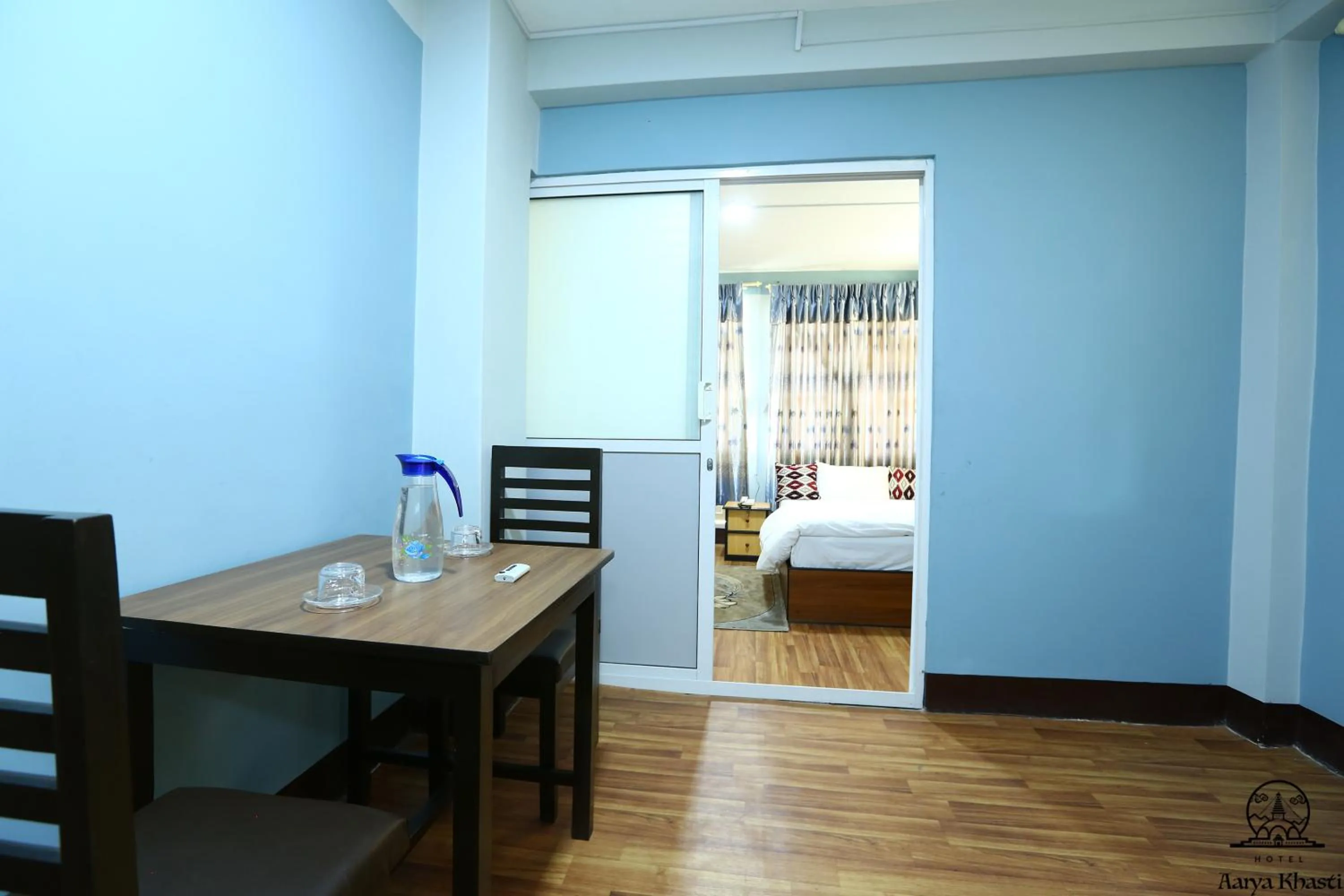 Dining area, Bed in Aarya Chaitya Inn