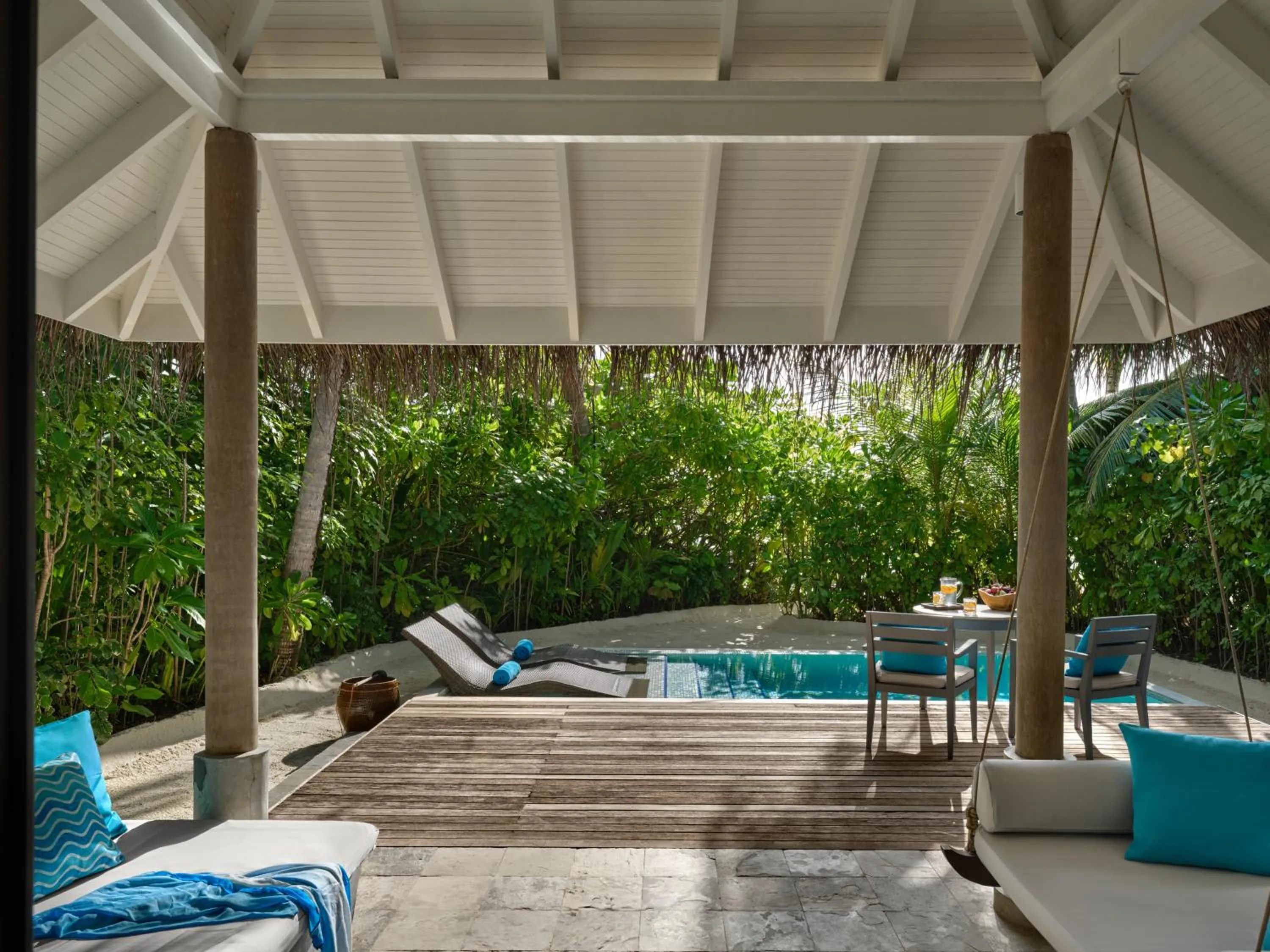 Balcony/Terrace in Anantara Dhigu Maldives Resort