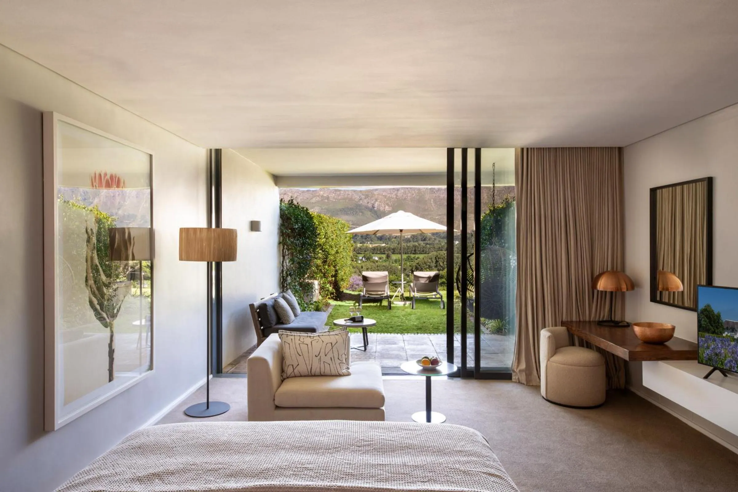 Bedroom, Bed in Mont Rochelle Hotel and Vineyard