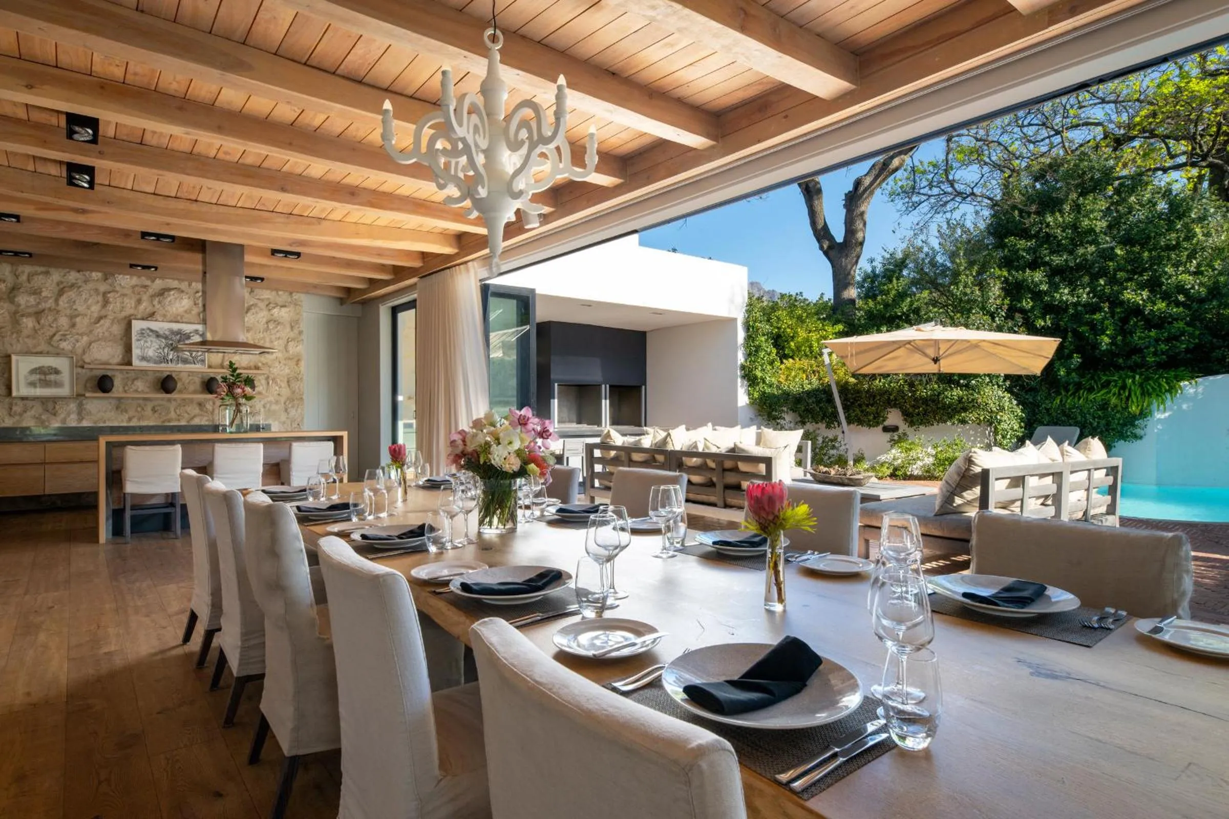 Patio in Mont Rochelle Hotel and Vineyard