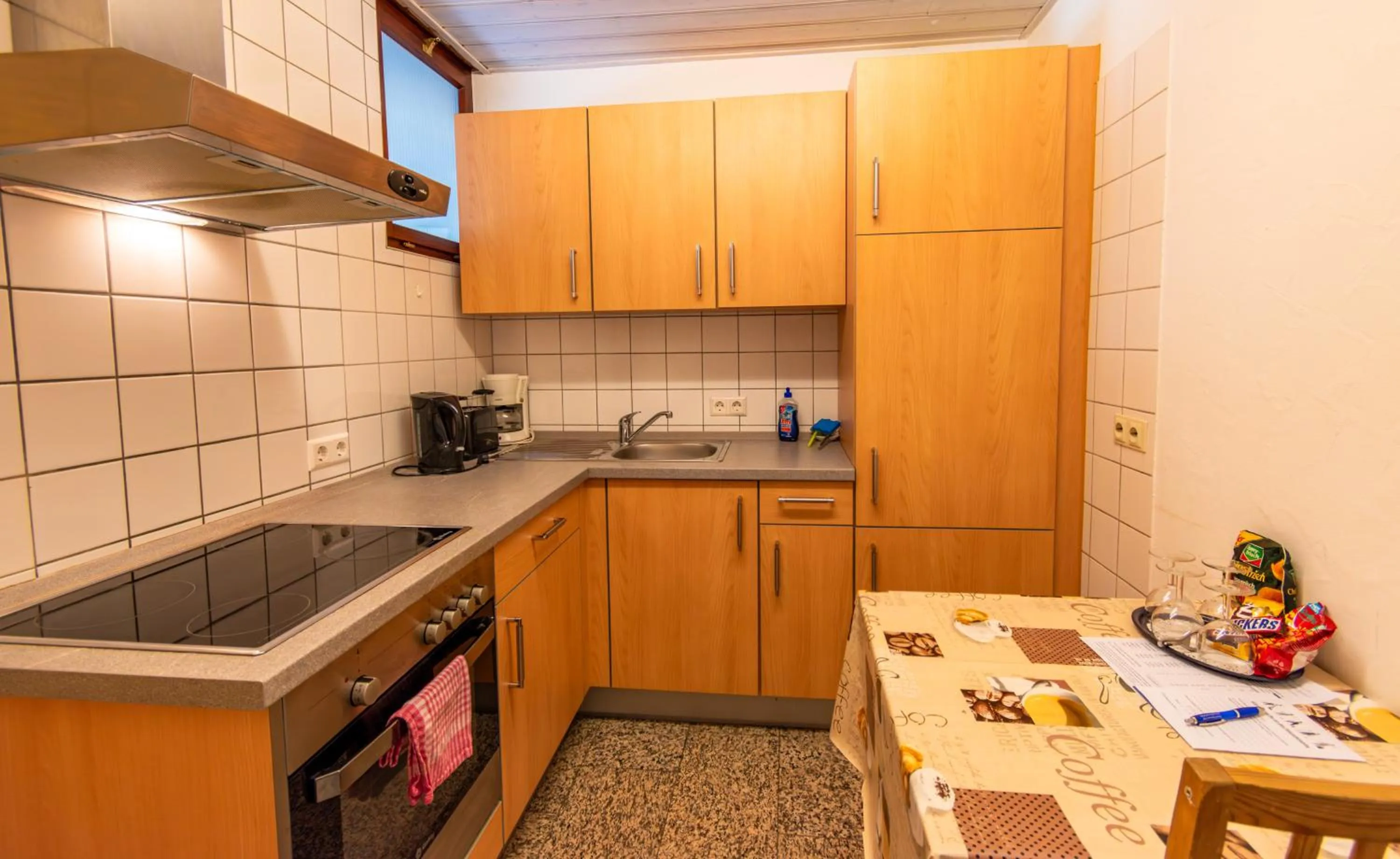 Kitchen or kitchenette in Hotel und Restaurant Nehrener Hof