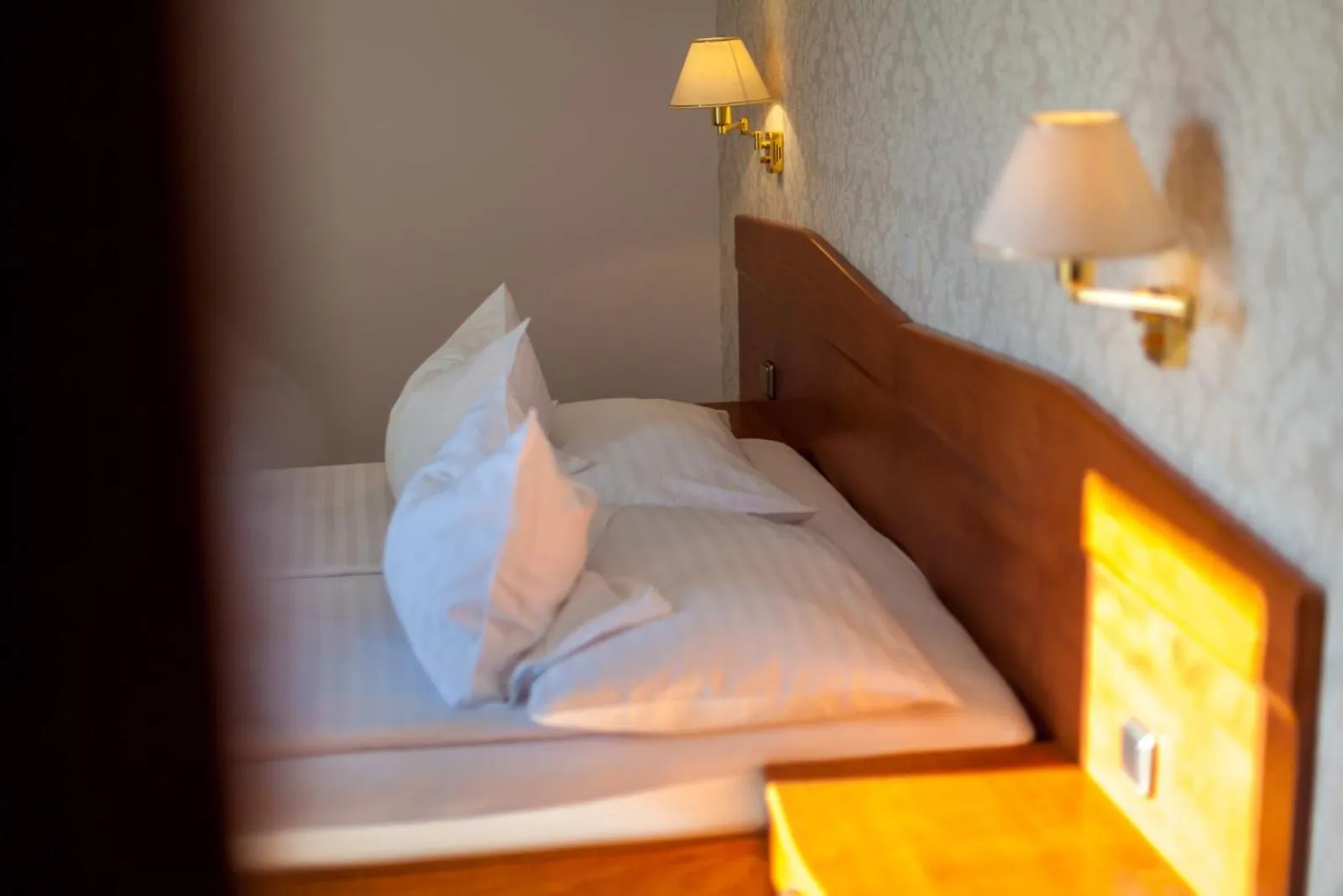 Bed in Hotel Adria
