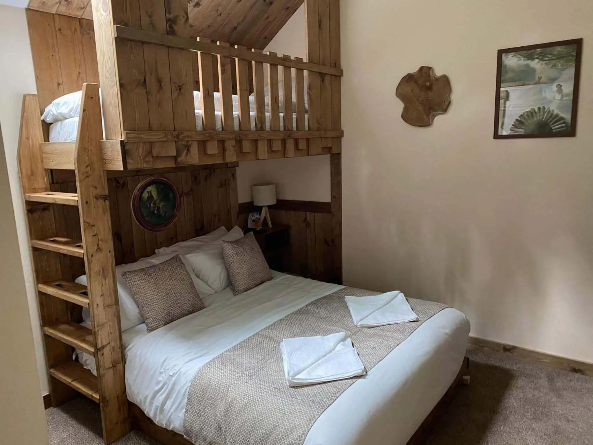 Bed in Explorers Retreat Matlock Bath
