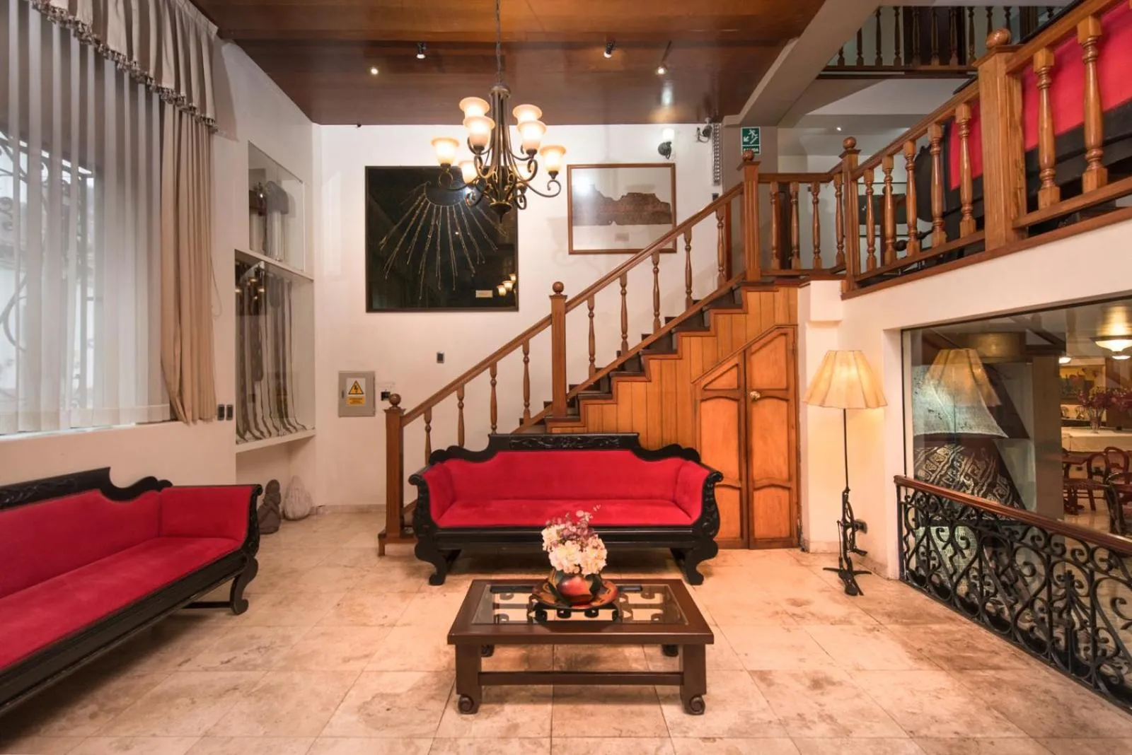 Lobby or reception in Hotel Ruinas