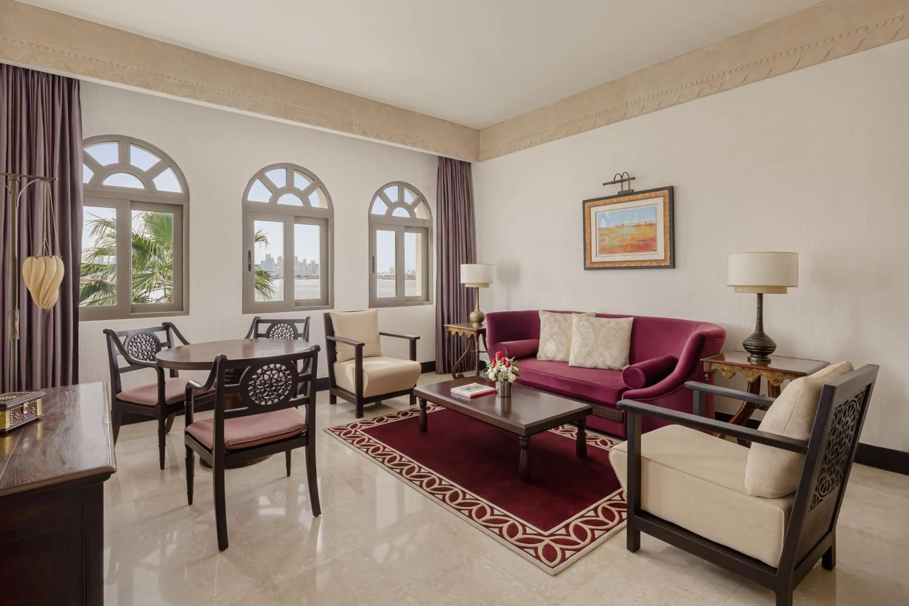 Living room in Sharq Village & Spa, a Ritz-Carlton Hotel