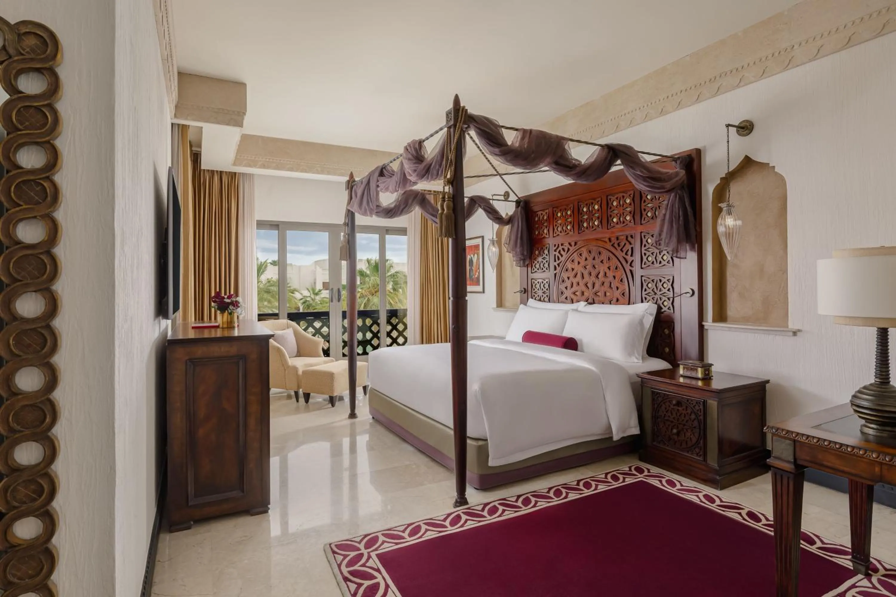 Bedroom, Bed in Sharq Village & Spa, a Ritz-Carlton Hotel
